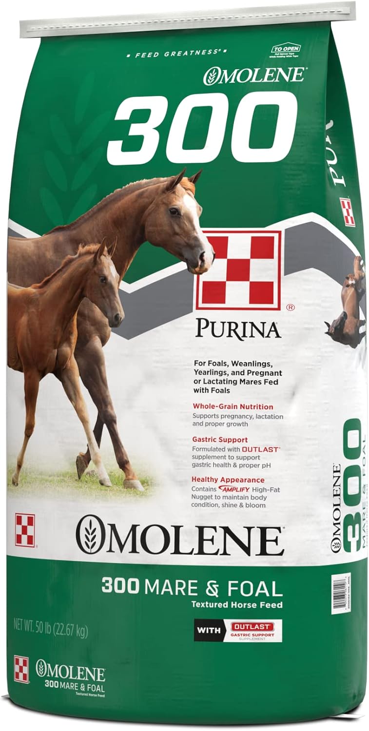 Purina® | Omolene #300® Mare & Foal Horse Feed | 50 pounds (50 lb) Bag