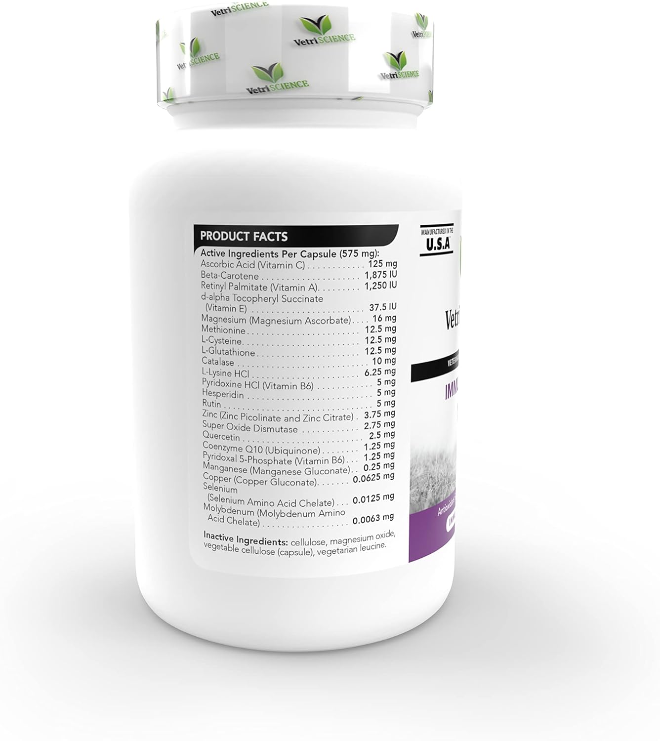 VetriScience Immunity Health Easy-Open Capsules, Immune Plus Supplement for Small Breed Dogs, Cell Advance Immune and Allergy Support with Antioxidants, Hypoallergenic Formula, 120 Count