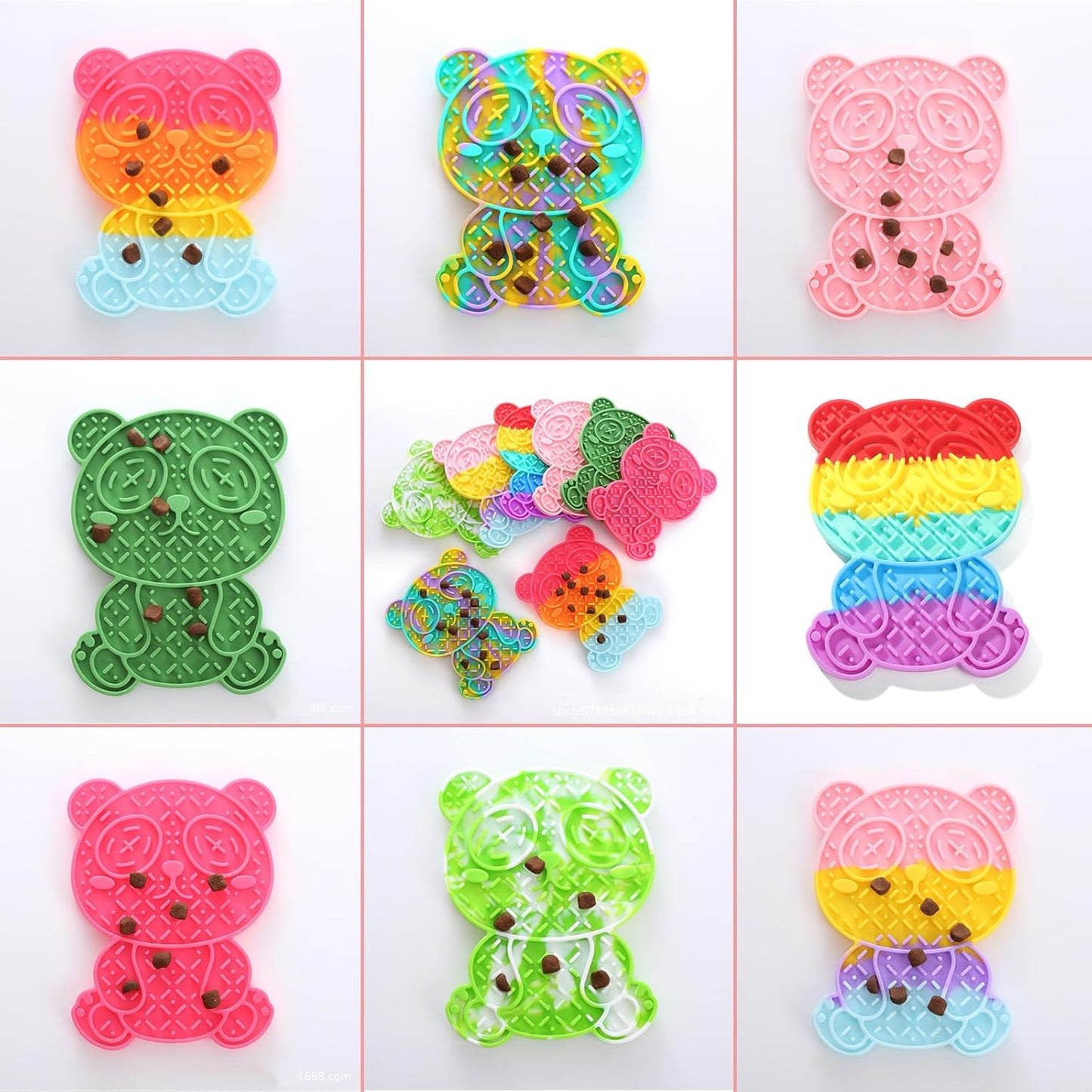Panda-Shaped Cat & Dog Lick Mat, Non-Slip Suction Cups, Slow Feeders, Reduces Boredom, Promotes Dental Health, Easy to Clean