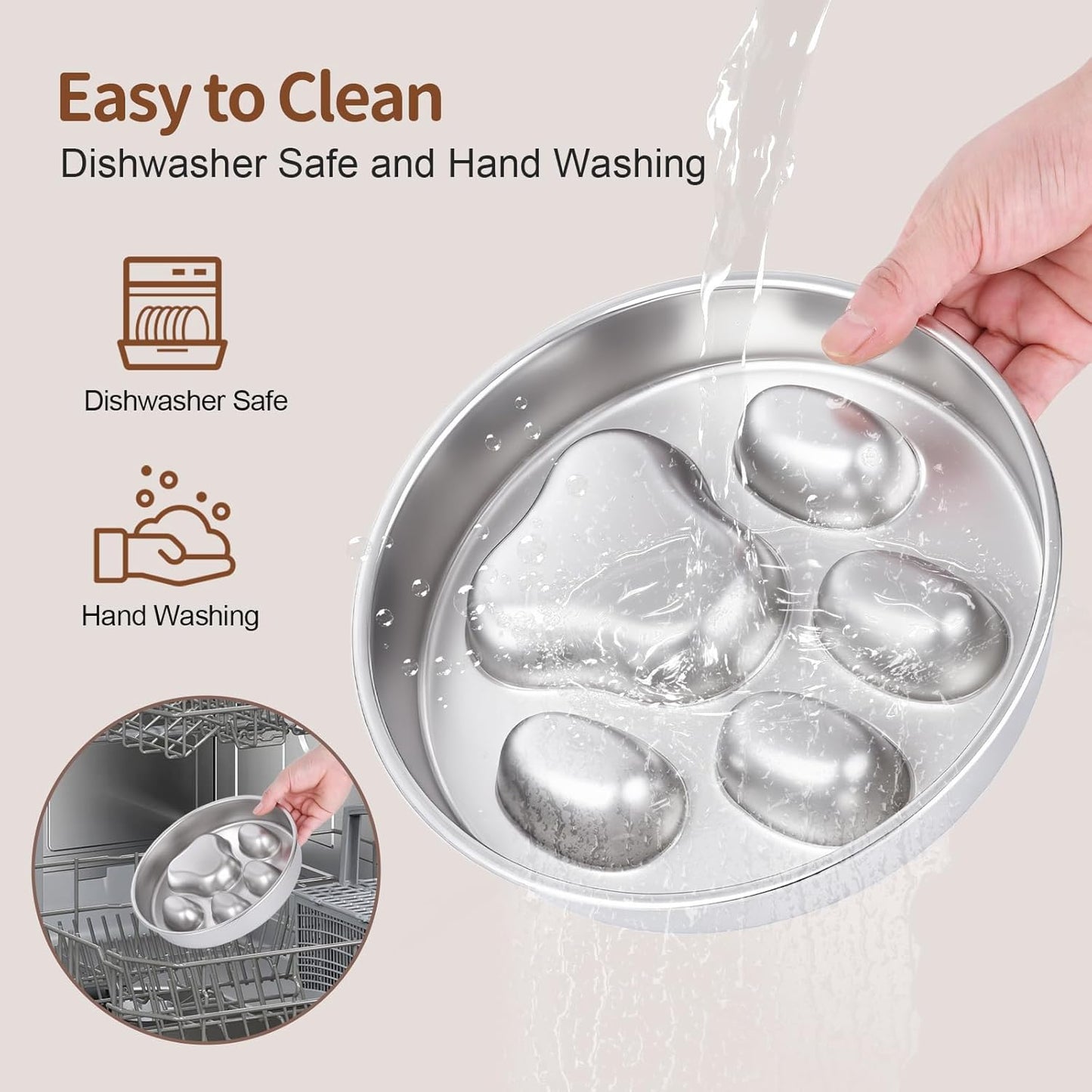 Slow Feeder Dog Bowls Stainless Steel with Non-Slip Silicone Base Metal Bowl 2 Cups Heavy Duty Large Capacity Slow Feed for Small, Medium, Large Breed Dogs to Slow Down Eating