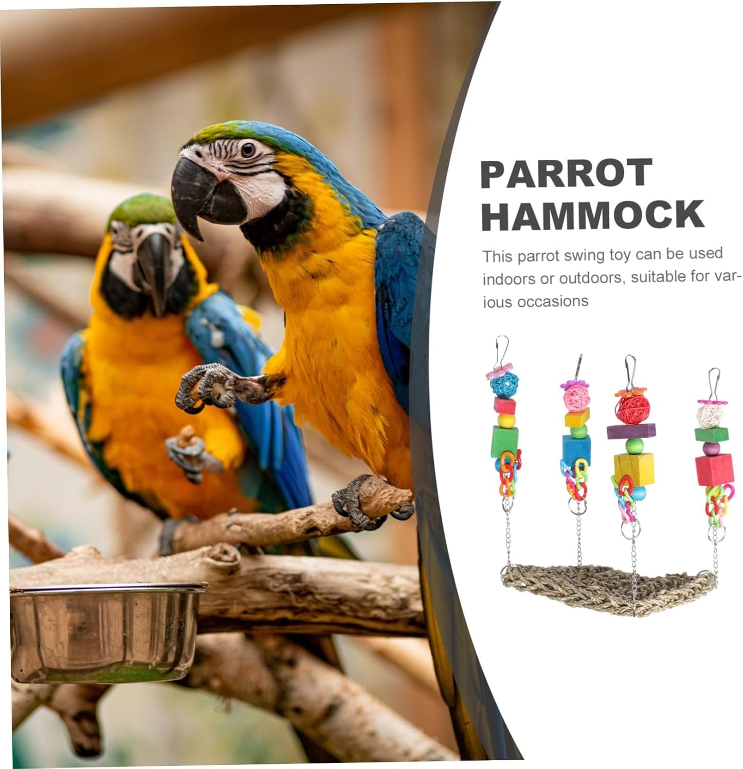 Parrot Swing Toy Bird Toys for Cage Parrot Hammock Nest Bed Bird Resting Nest