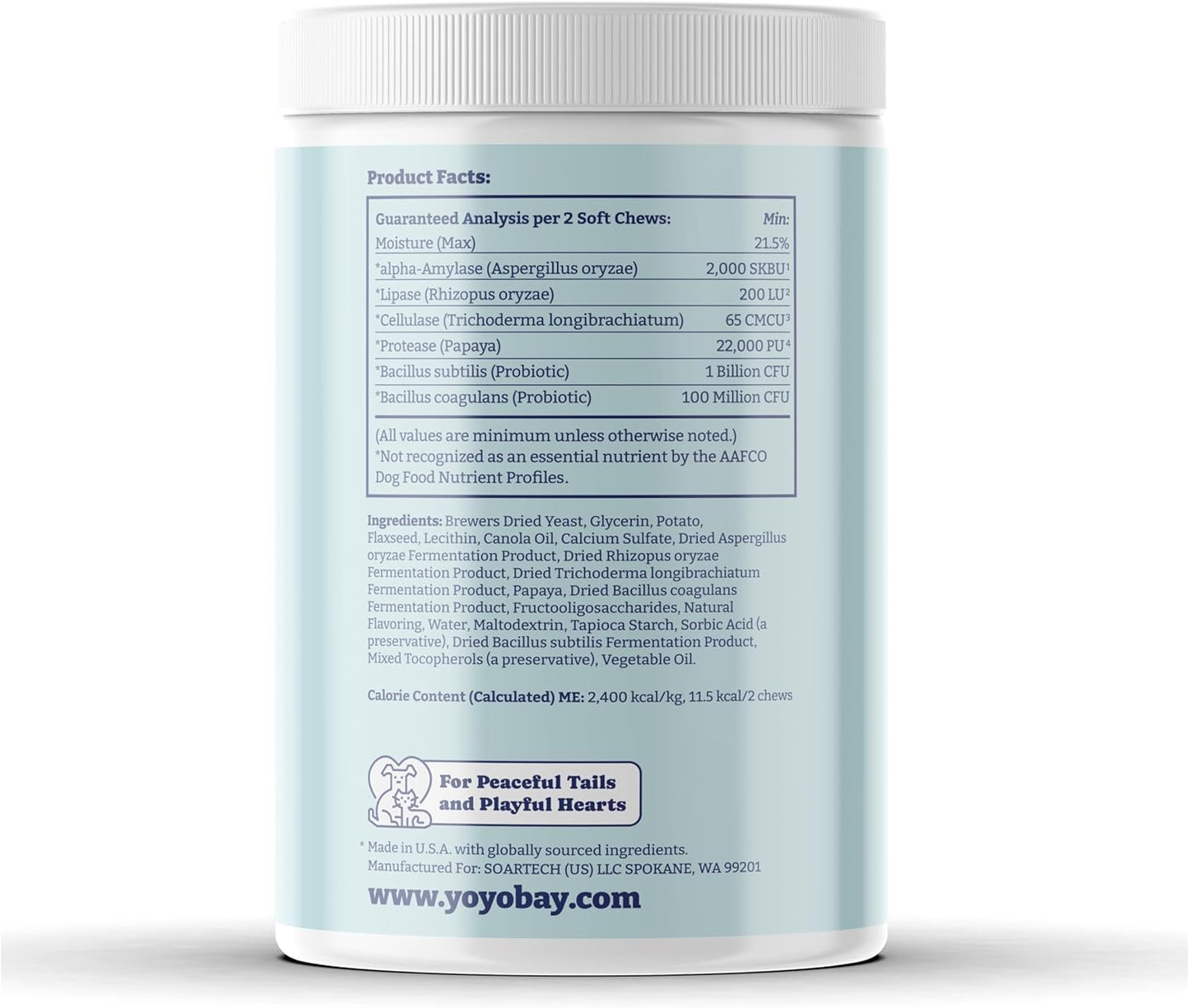 Probiotics for Dogs, Dog Probiotics and Digestive Enzymes, Pre & Probiotic Over 1 Billion CFUs, for Gut Health and Digestive Health, Yeast Balance, Immune Support, 90 Soft Chews