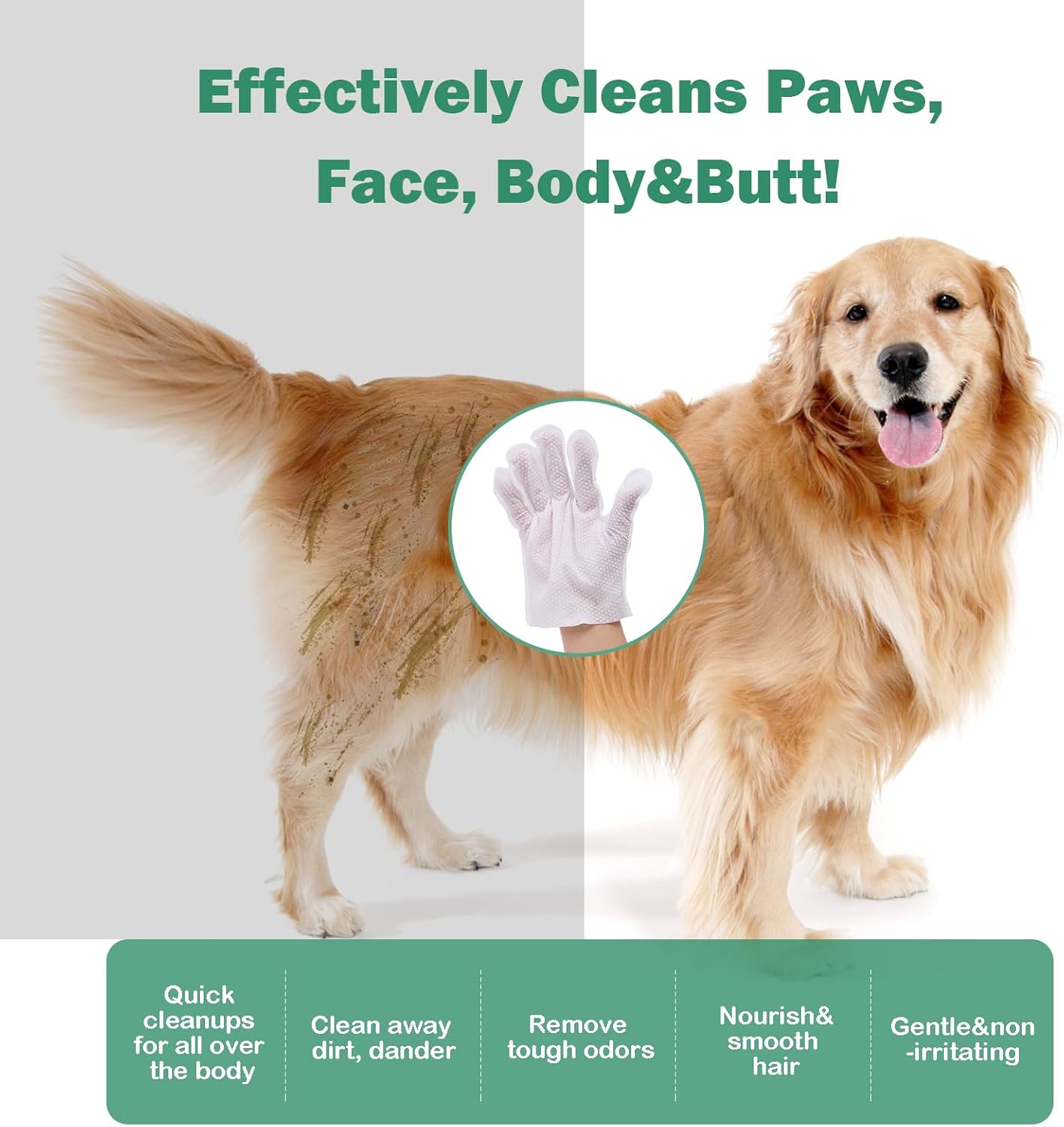 CuteBone Dog Paw Balm and Pet Glove Wipes Kit