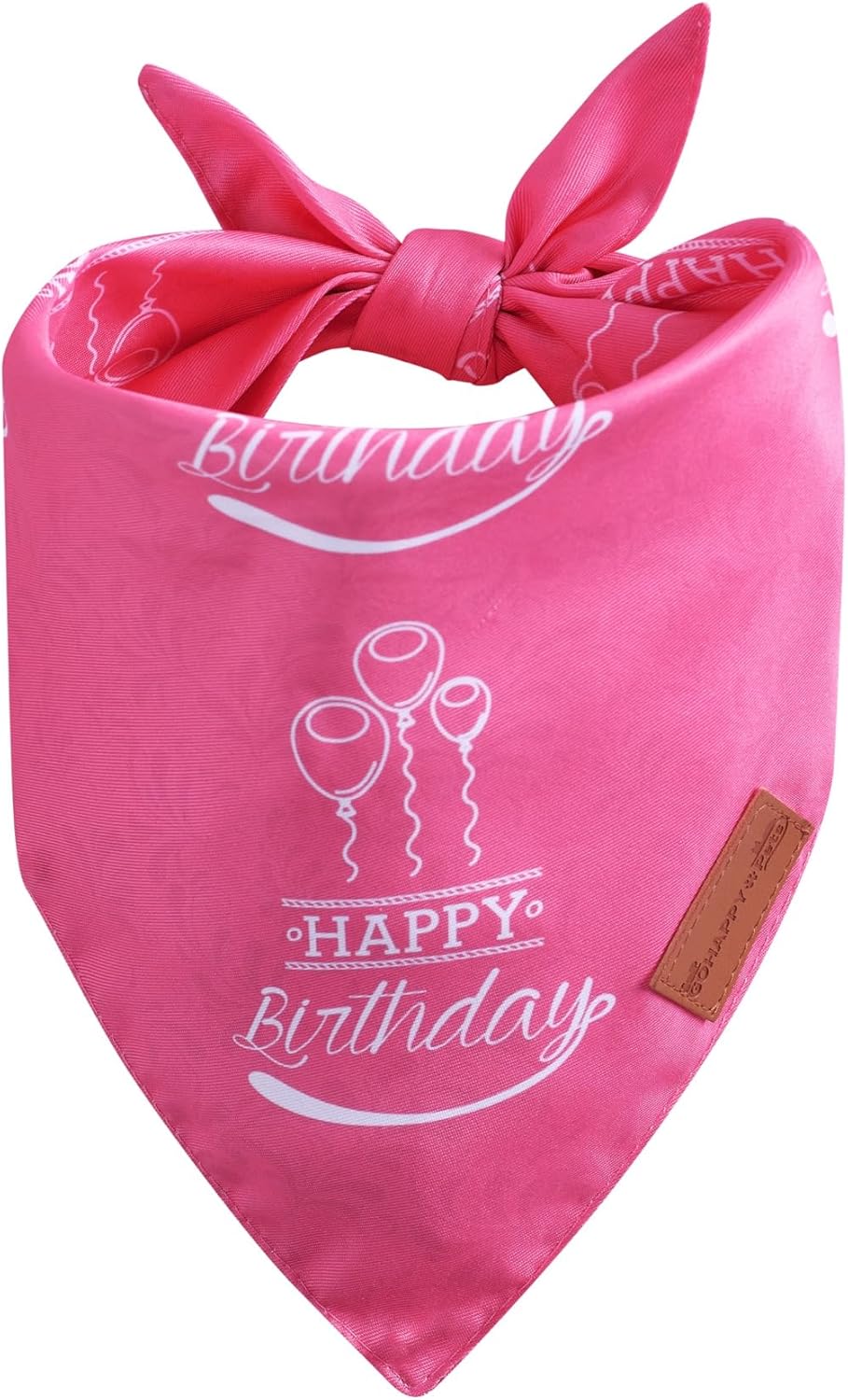 Dog Birthday Bandanas Set - Premium Durable Adjustable Polyster Fabric Dog Scarf + Durable & Soft Pet Birhday Outfit for Small Medium Large Dogs (Pink) (Medium)