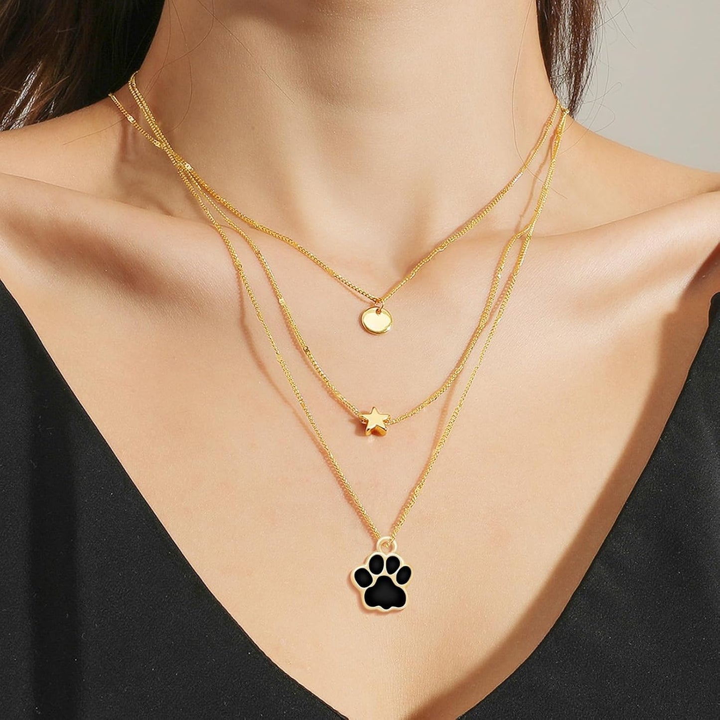 60Pcs 6 Colors Enamel Metal Mini Dog Paw Prints Charm Animal Bear Puppy Kitten Footprint Pendants for DIY Pet Collar Necklace Earrings Bracelet Jewelry Making