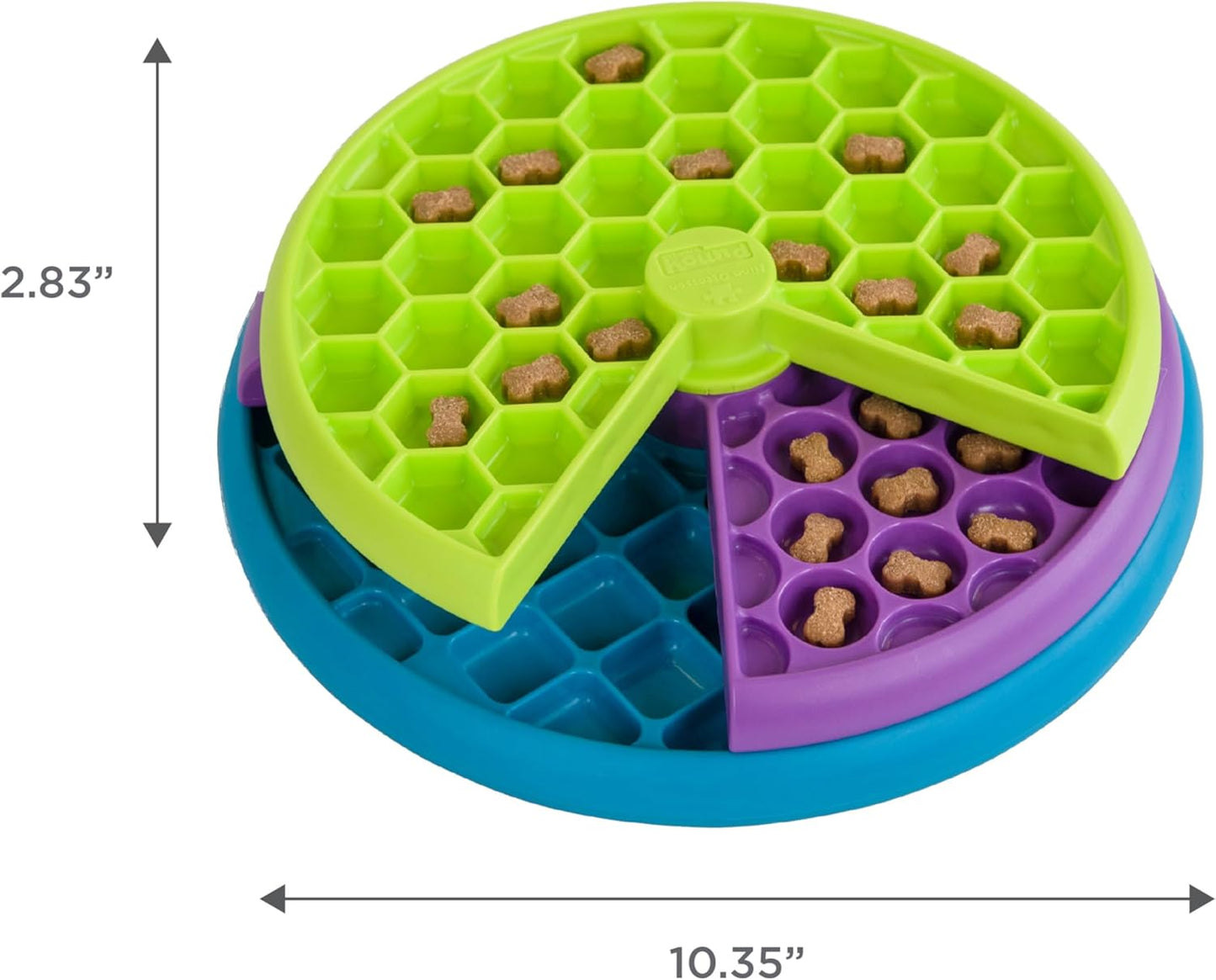 Outward Hound by Nina Ottosson Lickin’ Layers 3-in-1 Interactive Dog Feeder Puzzle, Lick Mat & Slow Feeder Bowl – Mental Stimulation Toy for Medium & Large Dogs, Holds 2 Cups of Wet or Dry Food