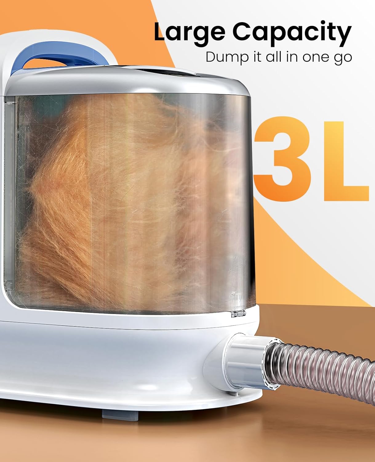 oneisall Dog Grooming Vacuum, 13000Pa Powerful 3L Dust Cup Pet Vacuum with Clipper Nail Grinder & Shedding Brush, 7 in 1 Dog Grooming Kits, Quiet, Large Capacity 3 Suction Levels, BM3