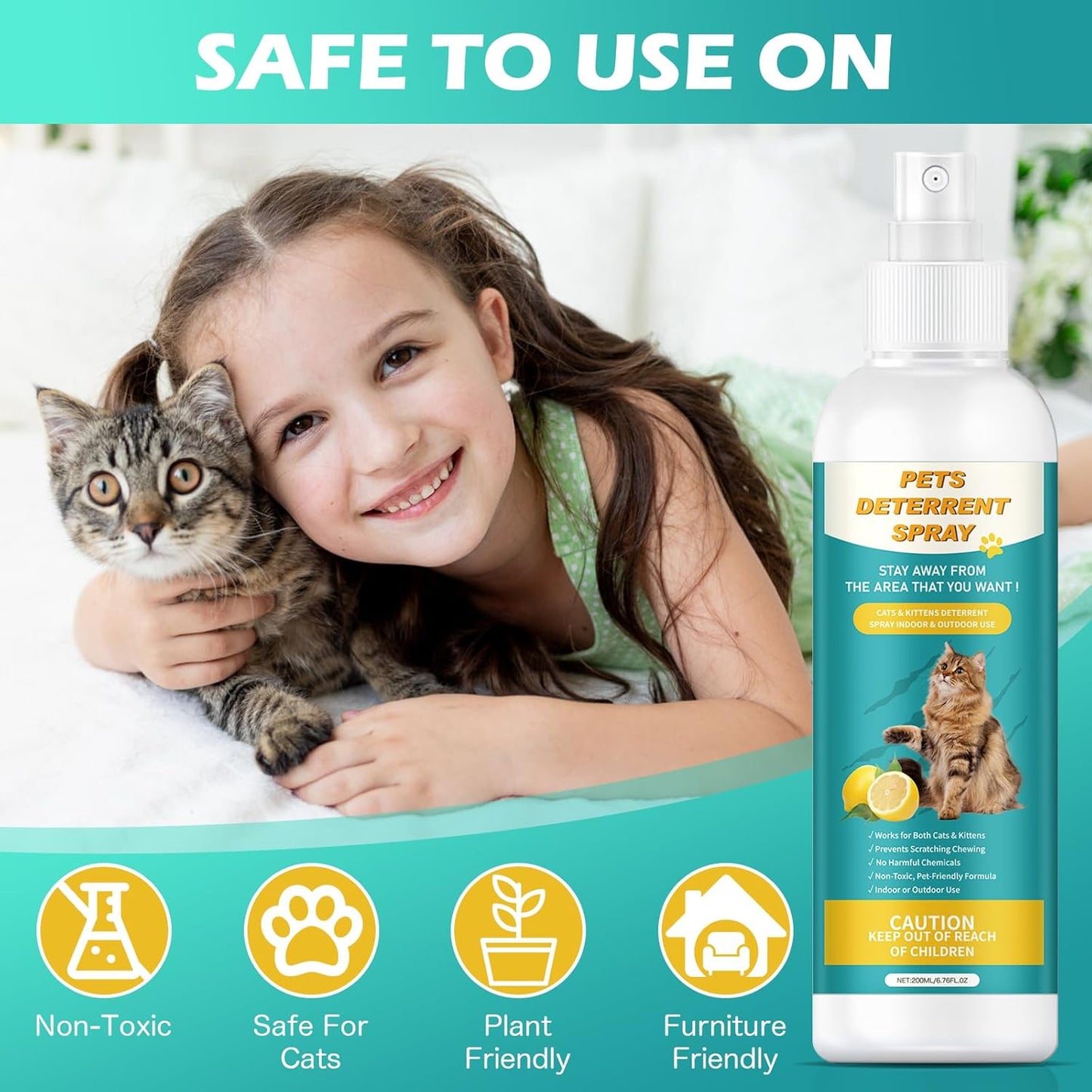 Natural Cat Training Spray for Indoor & Outdoor Use