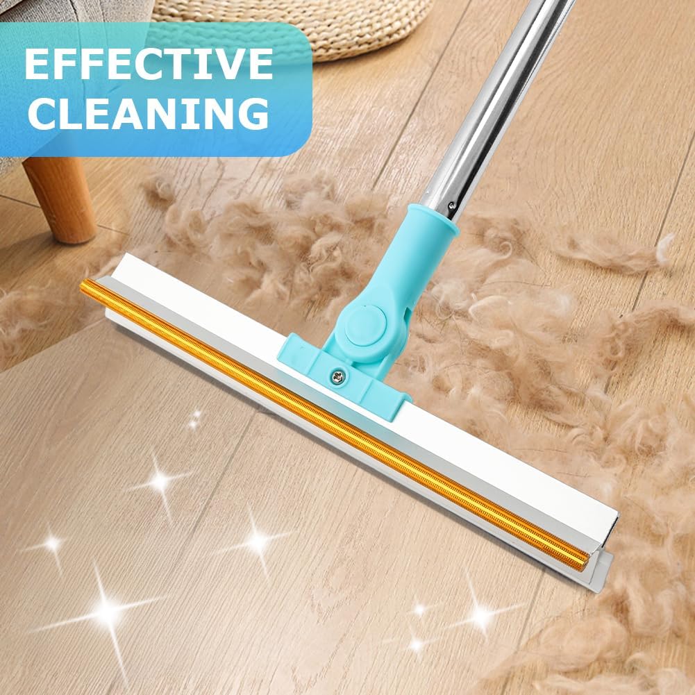 Kakalote Carpet Rake for Pet Hair Removal, 20"- 55" Adjustable Long Handle Cat Dog Fur Rakes Scraper Carpet Broom for Carpets, Rugs, Mats, with 2pcs Hair Shaving Comb(3pc Sets)