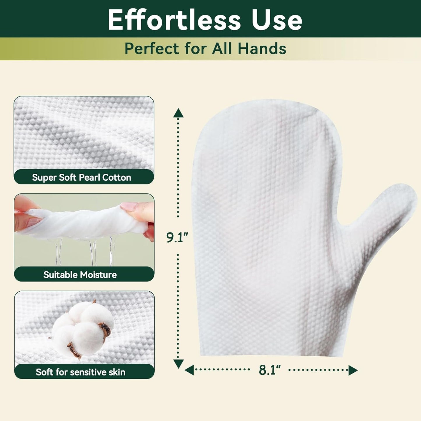 ECO PET Glove Wipes – Dog & Cat Cleaning Gloves Wipe | Bath Wipes with Coconut Oil, Sea Buckthorn, Kakadu Plum, Oat Extract | Pet Grooming Paw, Fur & Butt Wipes | Glove-Style Wet Wipes