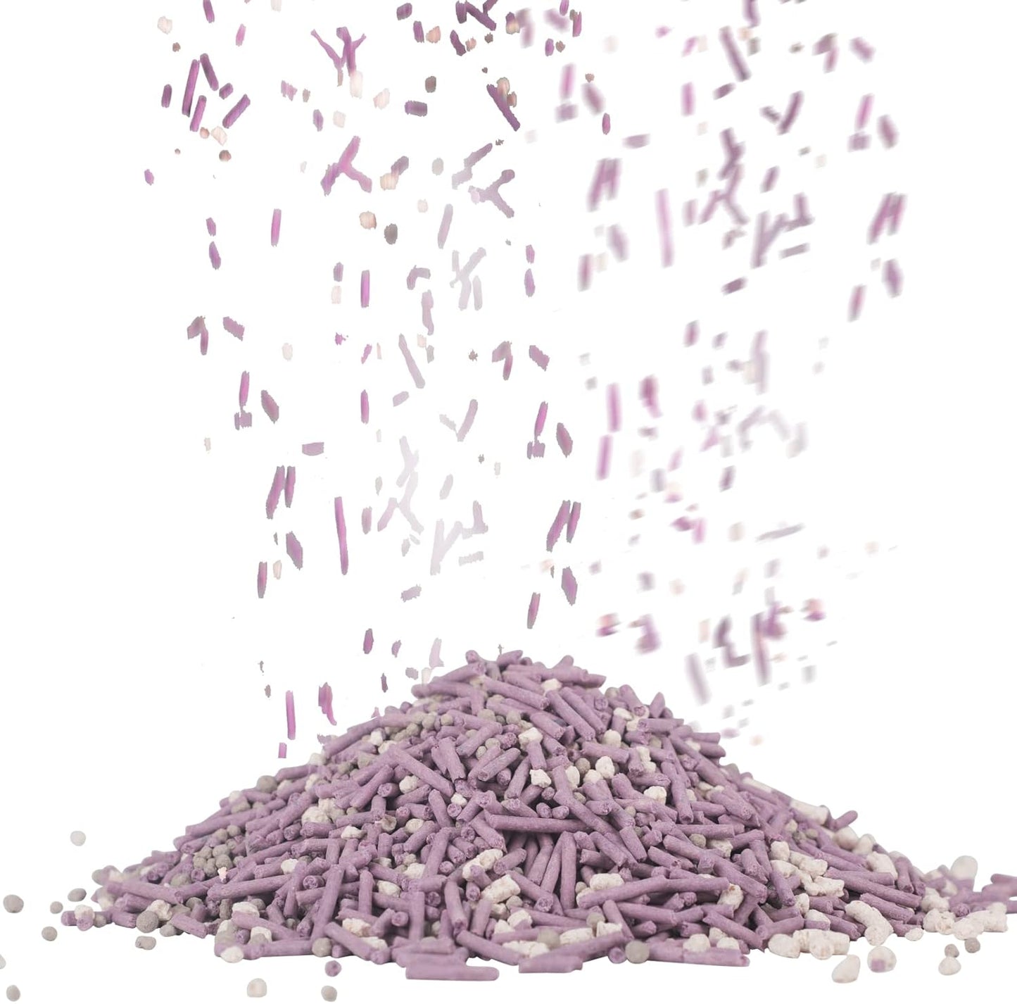 Tofu Cat Litter, Dust-Free Kitty Litter, Ultra Absorbent Clumping Cat Pellet Litter, Fast Drying, Lavender Odor Control, Less Scattering, Dust-Free Mixed.