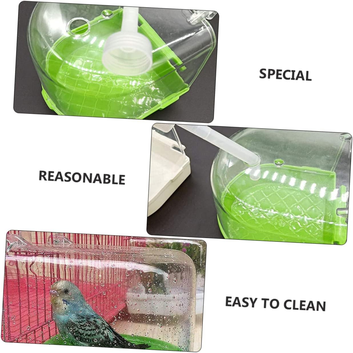 Bird Bathing Tub for Parrots Outdoor Hanging Bird Bath Basin for Parakeets Cockatiels and Budgies