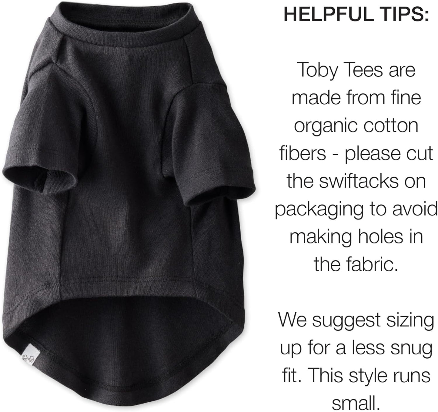 Toby 3-Pack 100% Organic Cotton Dog Short Sleeve T-Shirt Pet Tees for All Breeds, Gray Ombre, Medium (20-45 lbs)