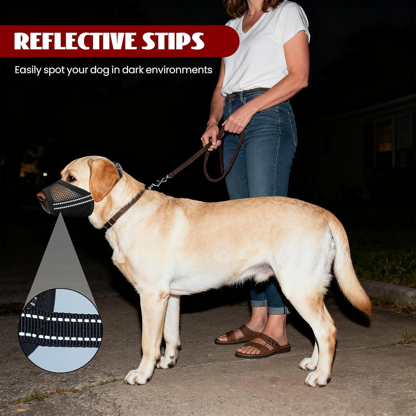 2PCS Dog Muzzles, Breathable Mesh Muzzle for Small Dogs, Adjustbale Soft Muzzle to Prevent Biting Barking Eating Chewing, Dog Mouth Guard for Grooming