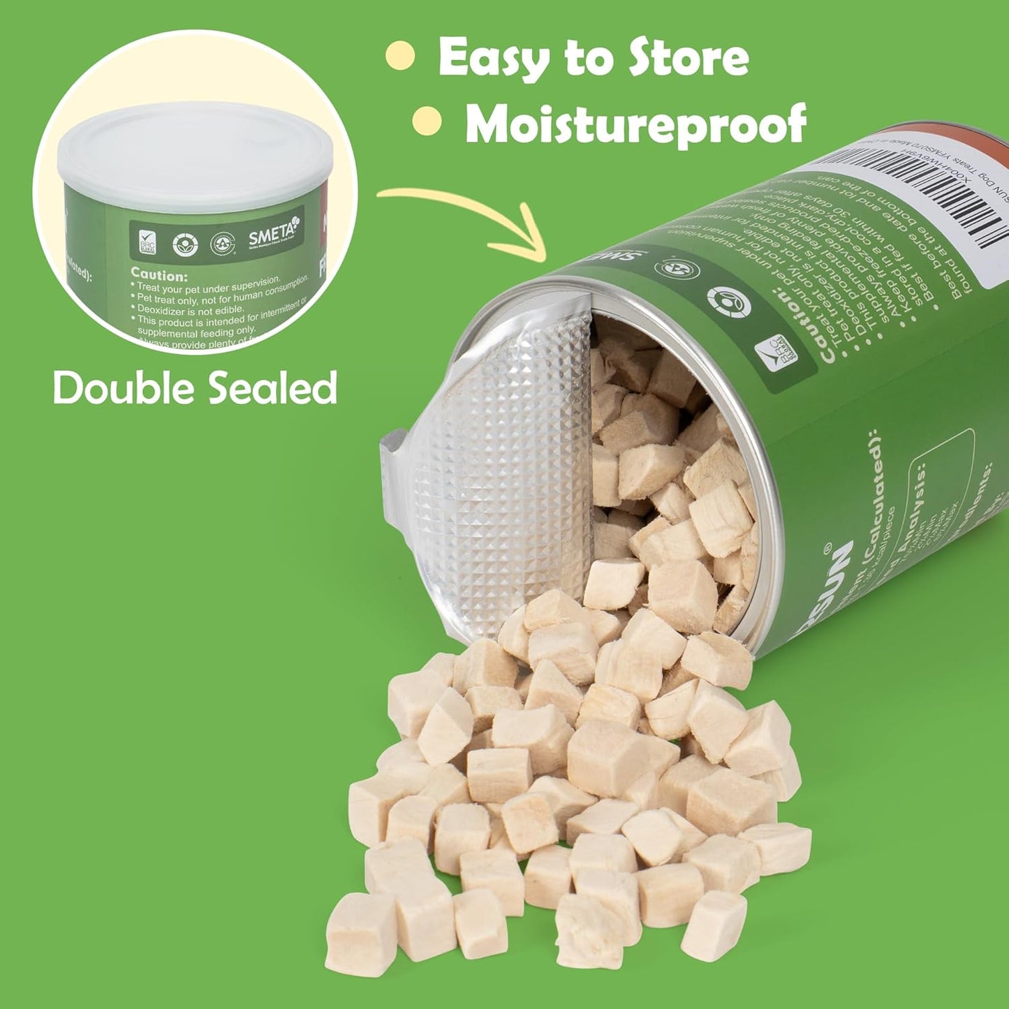 MON2SUN Freeze Dried Chicken Cat and Dog Treats, Single Ingredient Natural and Healthy Dog Snacks, High Protein Training Treats & Food Topper, 10.6oz