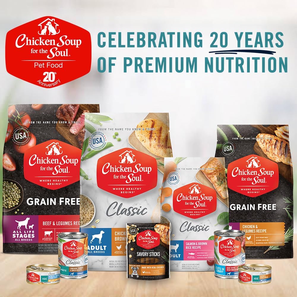 Chicken Soup For The Soul Pet Food Classic Wet Indoor Adult Cat Food, Chicken & Salmon Pate, 5.5 Ounce Can (Pack of 24) Soy Free, Corn Free, Wheat Free, Canned Cat Food Made with Real Ingredients