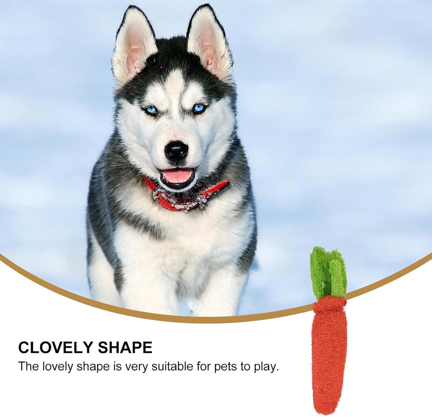 Natural Loofah Carrot Pet Molar Chew for Rabbits and Dogs, 2Pcs Set, Safe Rabbit Biting and Hamster Chewing Supply for Small Animals’ Dental Health