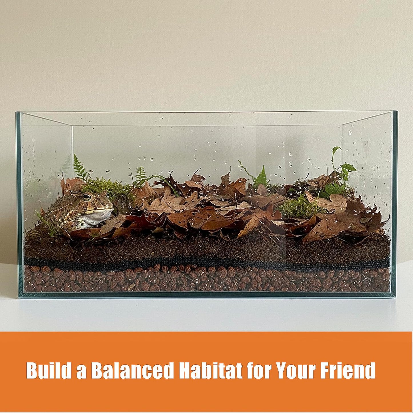 2Pcs 24"x18"Reptile Substrate Mesh, Terrarium Supplies for Reptile Tank, Bioactive Substrate Barrier for Leopard Geckos, Crested Geckos, Ball Pythons, Corn Snakes, Frogs, Skinks