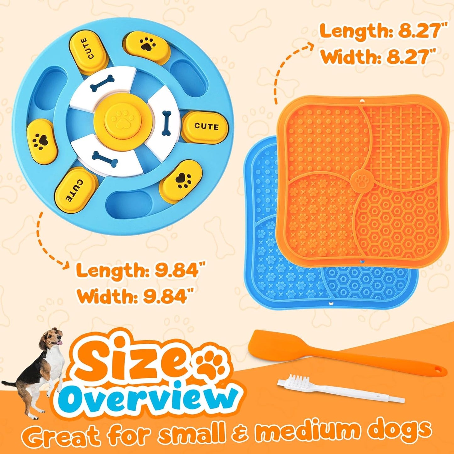 Advanced Dog Puzzle Toys for IQ Training & Mental Stimulation,Dog Lick Mat with Suction Cups for Anxiety Relief and Keeping Them Busy