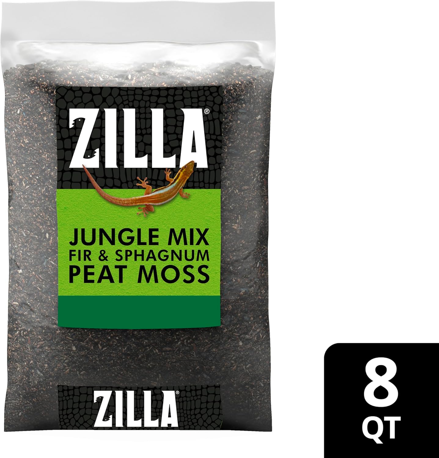 Zilla Reptile Terrarium Bedding Substrate Jungle Mix, 8 Quart