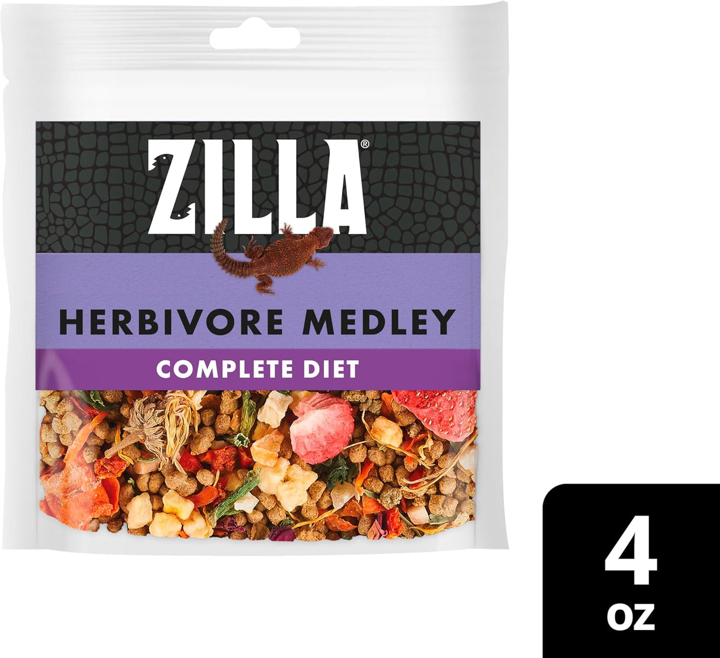 Zilla Pet Reptile Herbivore Food Medley Diet, 4 oz (Pack of 2)