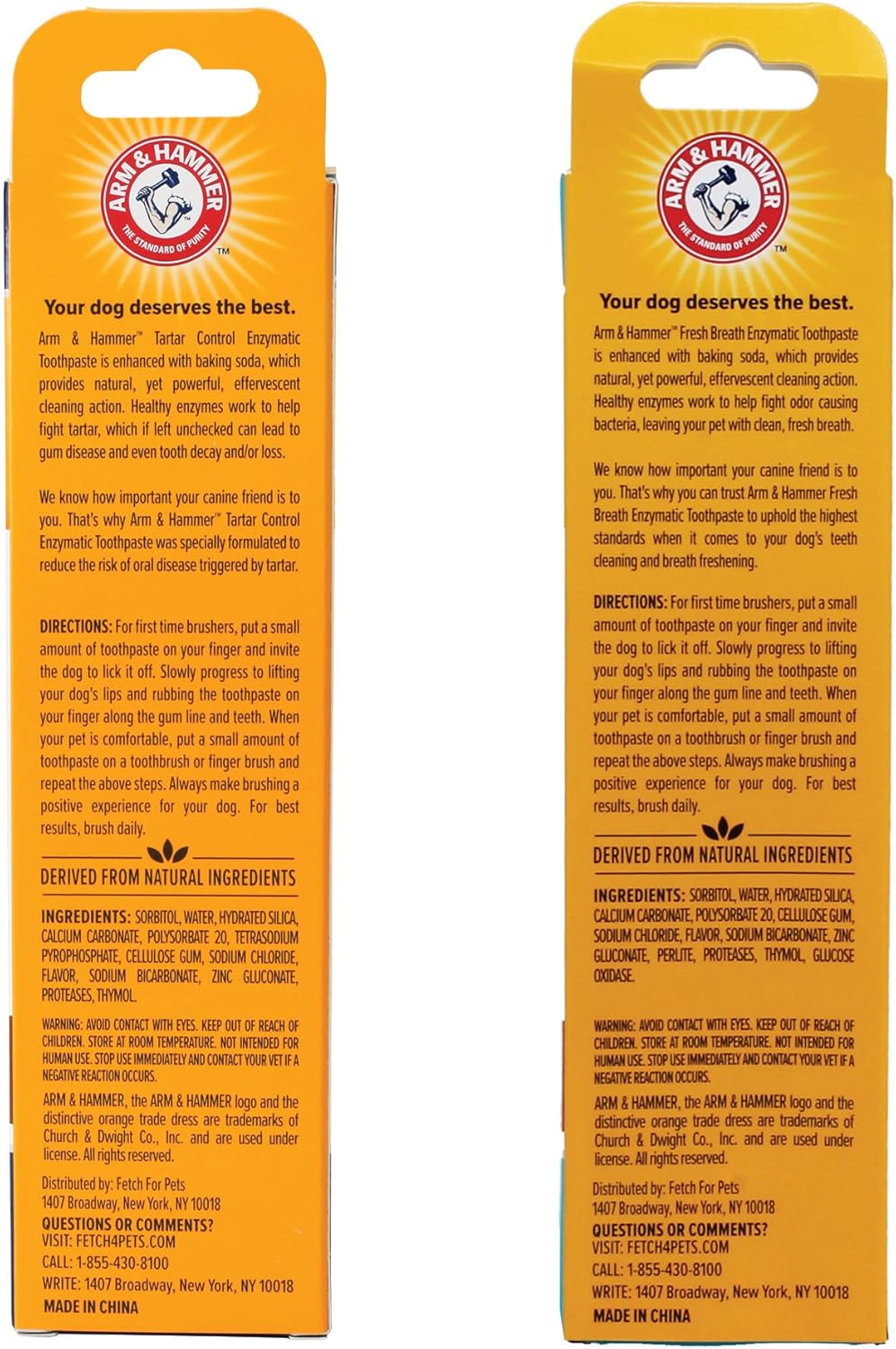 Arm & Hammer Dog Toothpaste Bundle | Tartar Control & Gum Soothing Enzymatic Toothpaste for Dogs and Puppies | Beef & Vanilla Ginger Flavor, 2.5 oz Each