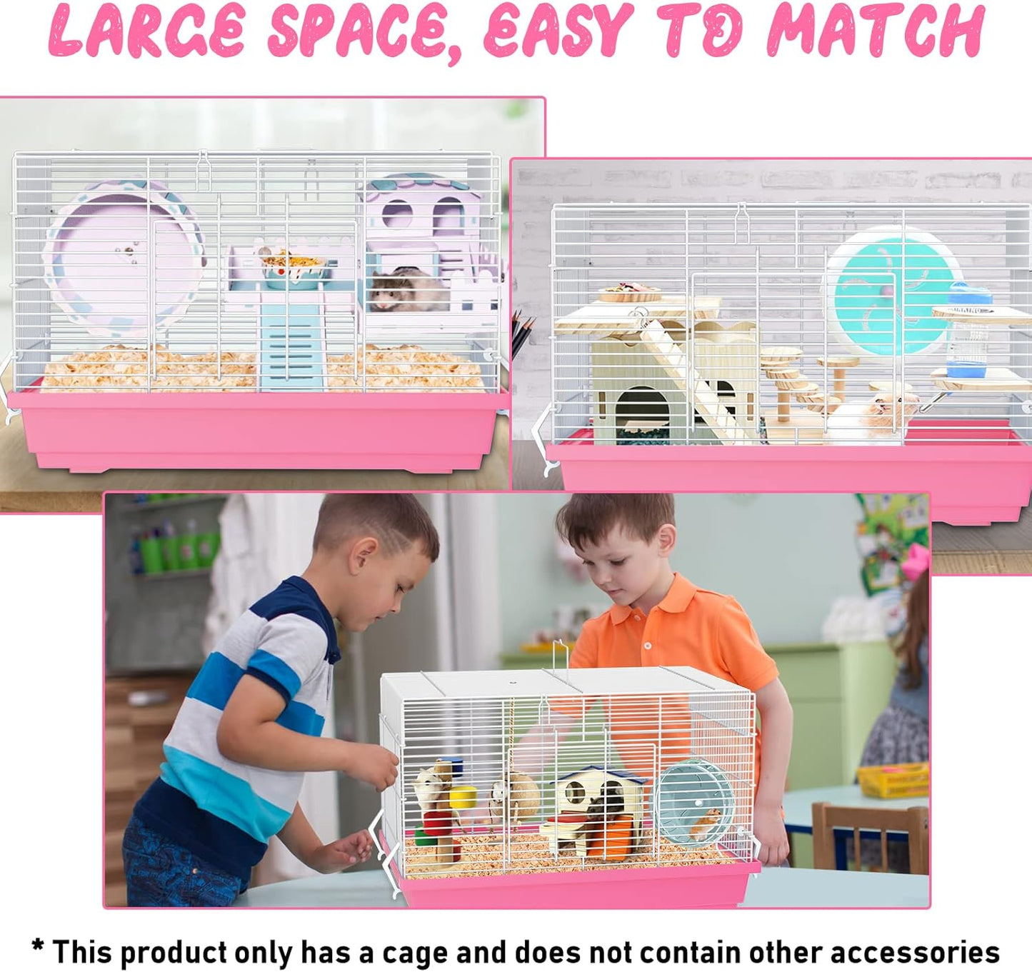 Hamster Cages, Small Animal Travel Cages - Ideal for Temporarily Transporting or Carrying Hamsters, Guinea Pigs, Rats, Parrots, Birds, Squirrels and Other Small Animals.