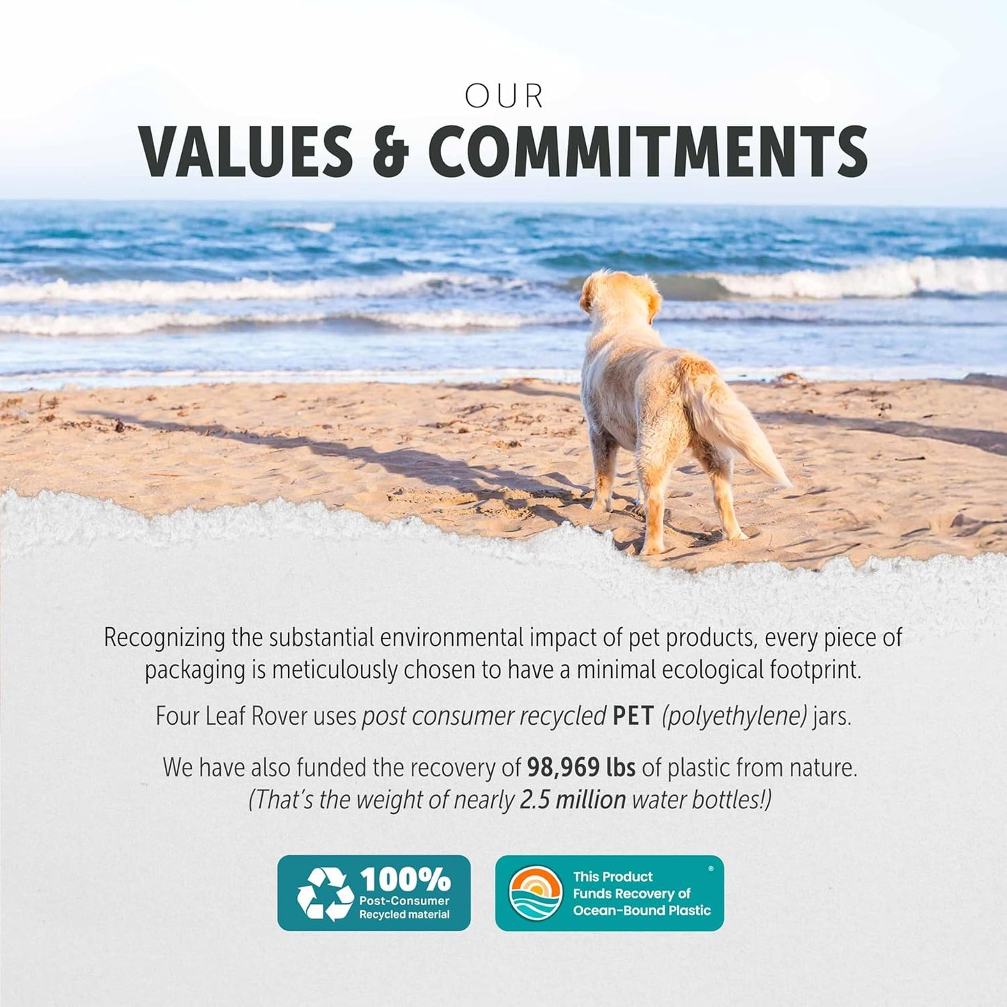 Four Leaf Rover Better Bones Bone Meal for Dogs - Dog Calcium Supplement for Healthy Joints, Teeth, & Bones - from 100% Grass-Fed New Zealand Beef Bone