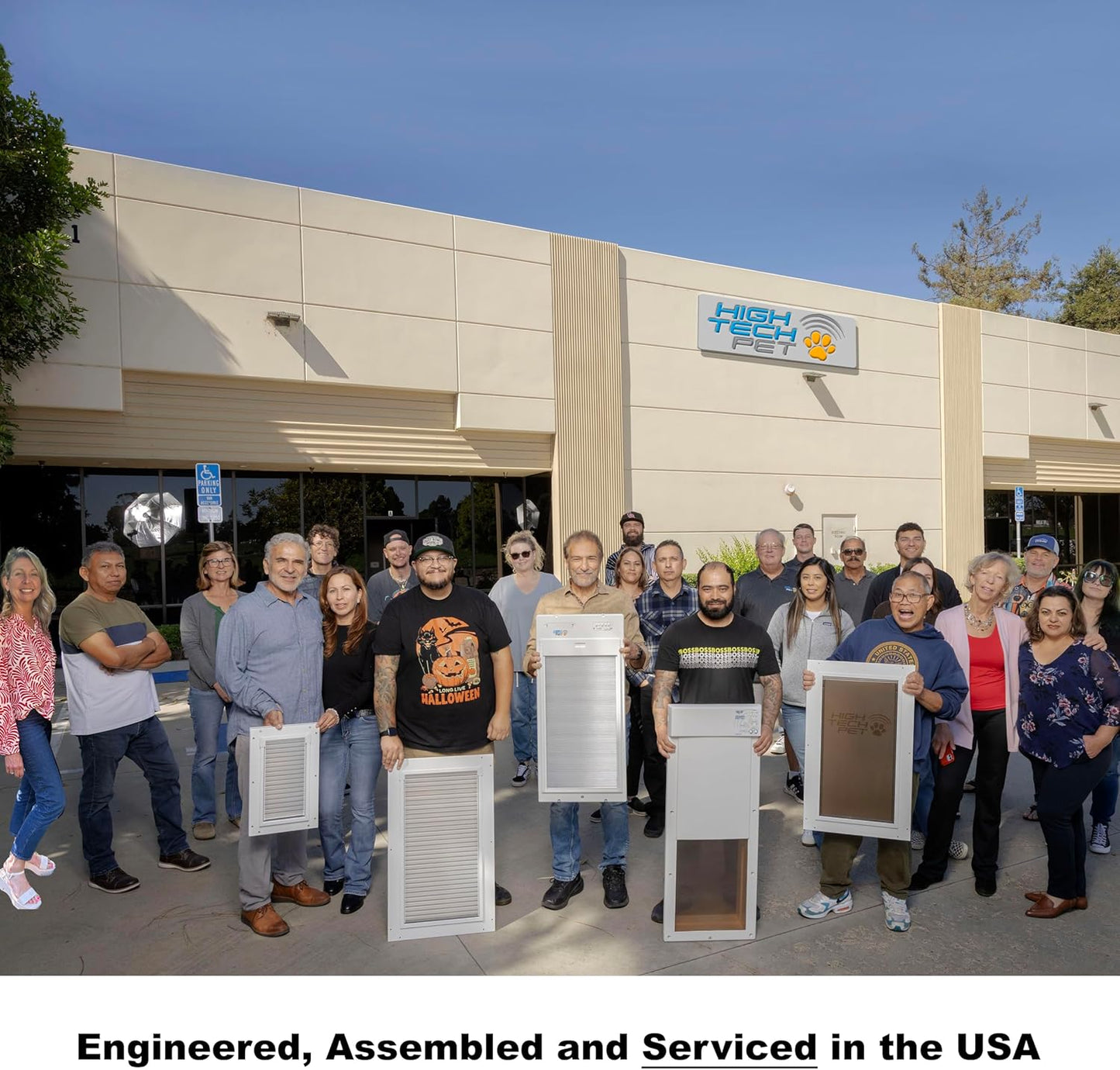 Power Pet Automatic Pet Door - Medium Door Mount - Pet Activated - Motorized - Safe Gravity Closure with Anti Pinch - Dead Bolt Lock - 4 Way Access - Dual Range Control - Air Tight