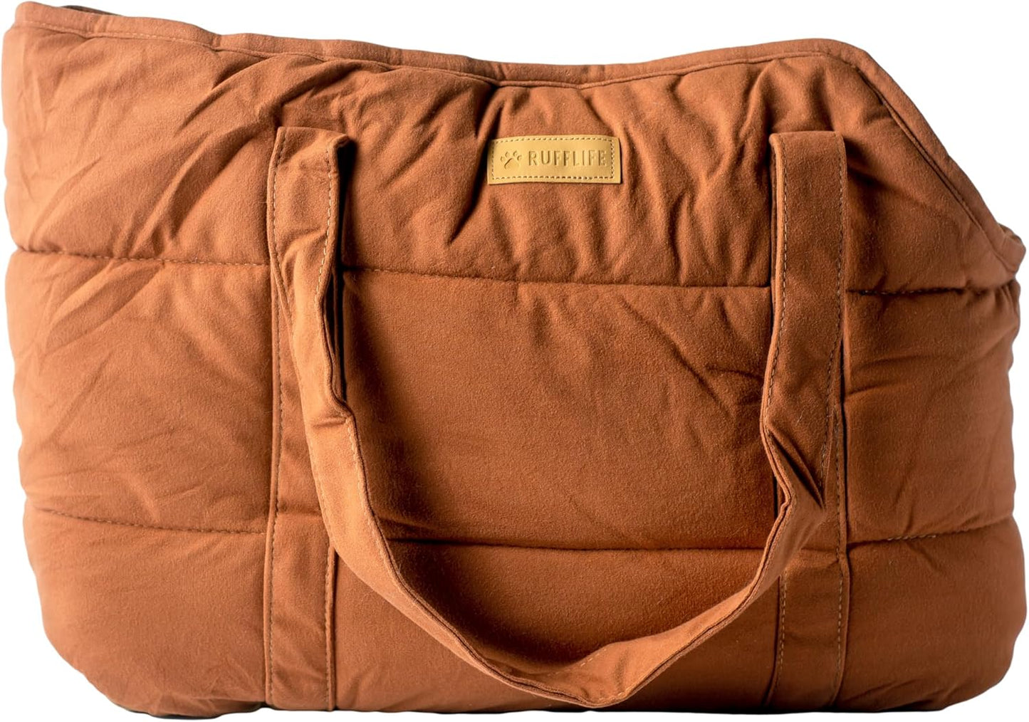 NoblePup Cozy Plush Dog Purse Carrier for Small Dogs - Dog Carrier Purse with Secure Harness Clip, Dog Tote Bag for Small Dogs and Puppies - Brown 2.0