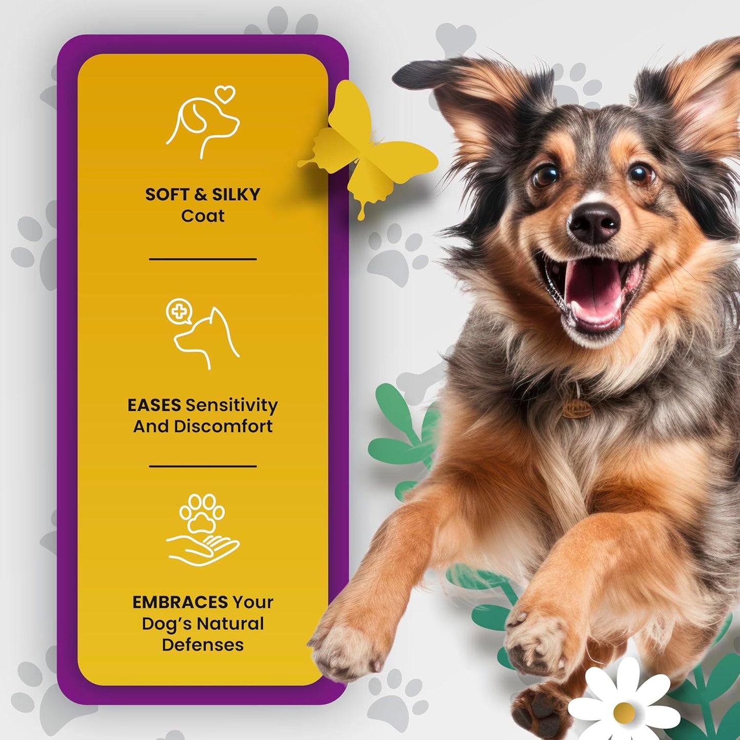 Omega 3 Fish Oil for Dogs Skin and Coat - Wild Alaskan Pollock Oil for Itchy Skin- Omega 3 Fatty Acids for Dogs - Liquid EPA & DHA Supplements - with Zinc, Vitamin C, B2, B7 & E - 16 Fl Oz