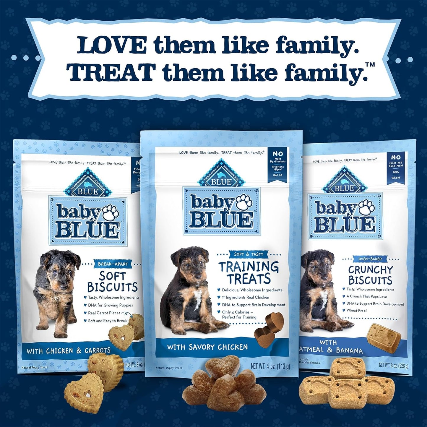 Blue Buffalo Baby Blue Training Treats Natural Puppy Soft Dog Treats, Savory Chicken 4-oz Bag