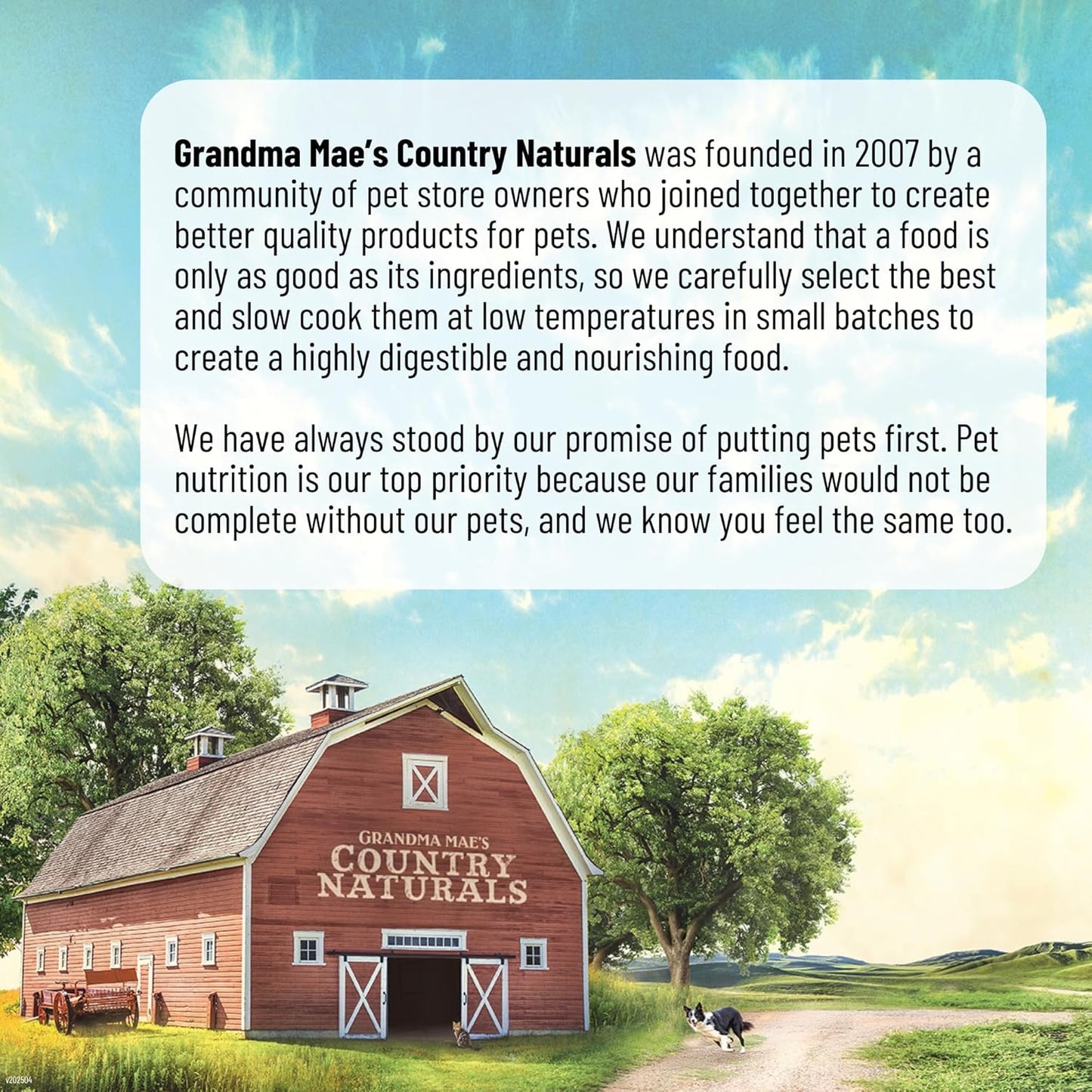 Grandma Mae’s Country Naturals Dry Dog Food, Puppy Formula, Chicken & Brown Rice, Slow Cooked & Nutrient Dense, Made in USA, 12 LB Bag