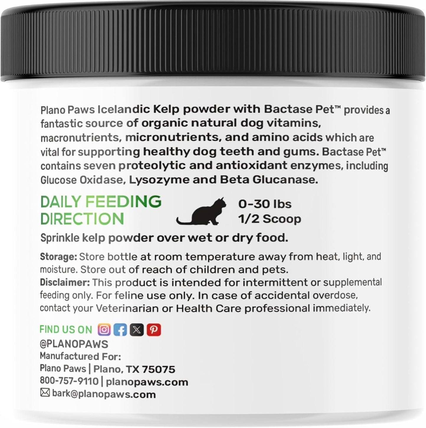 Cat Dental Care Powder - Easier Than Toothpaste - Alternative to Dental Treats for Plaque Removal - Teeth Cleaning Powder with Bactase PET - Breath Freshener for Bad Breath - Oral Care All Ages, Sizes