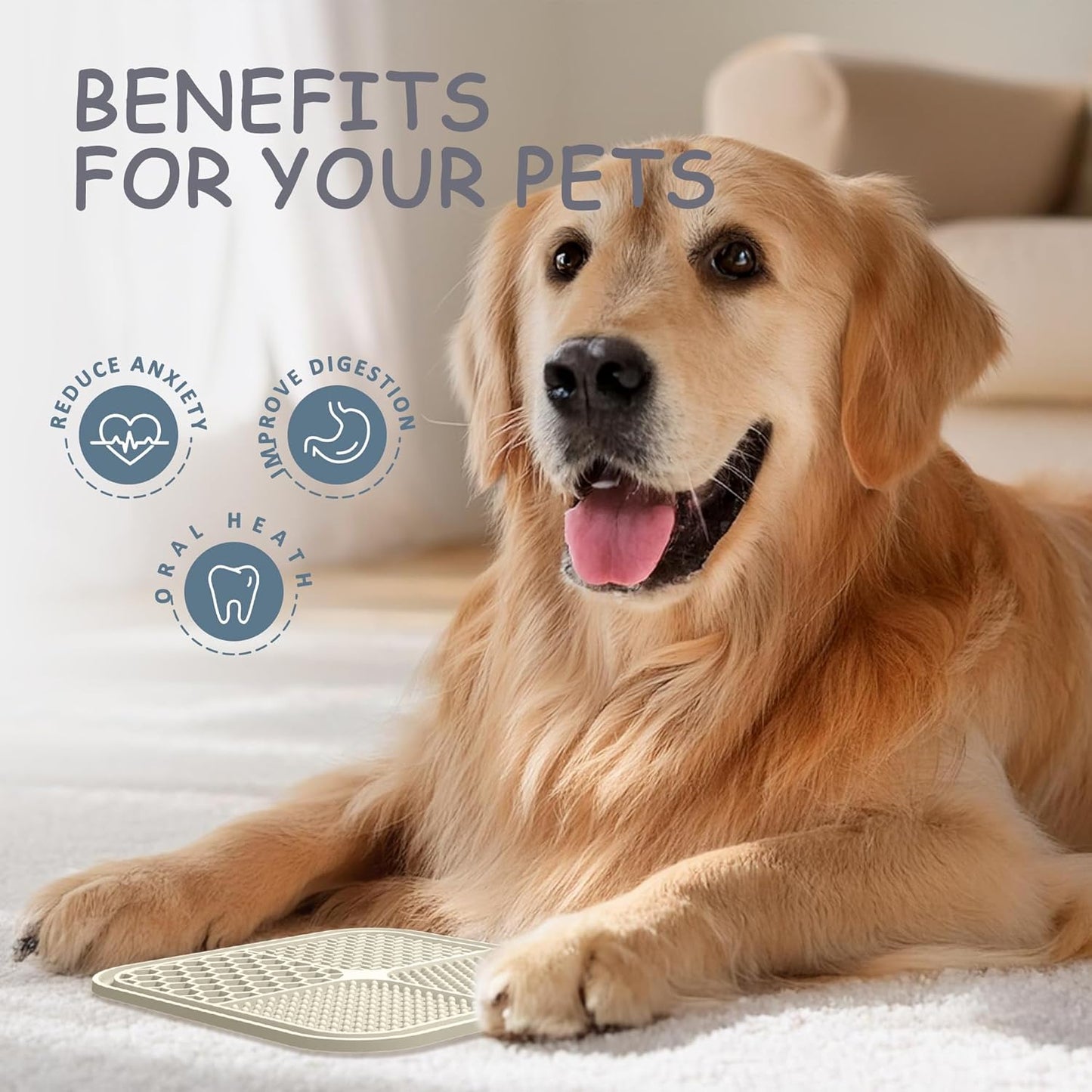 2 Pack Lick Mat for Dogs,Cats,Upgraded 8.5×8.5 inches Licking Mats with Suction Cups,Slow Feeder Licking Pad for Anxiety Relief and Boredom Reducer,Suitable for Dog Training Set 11