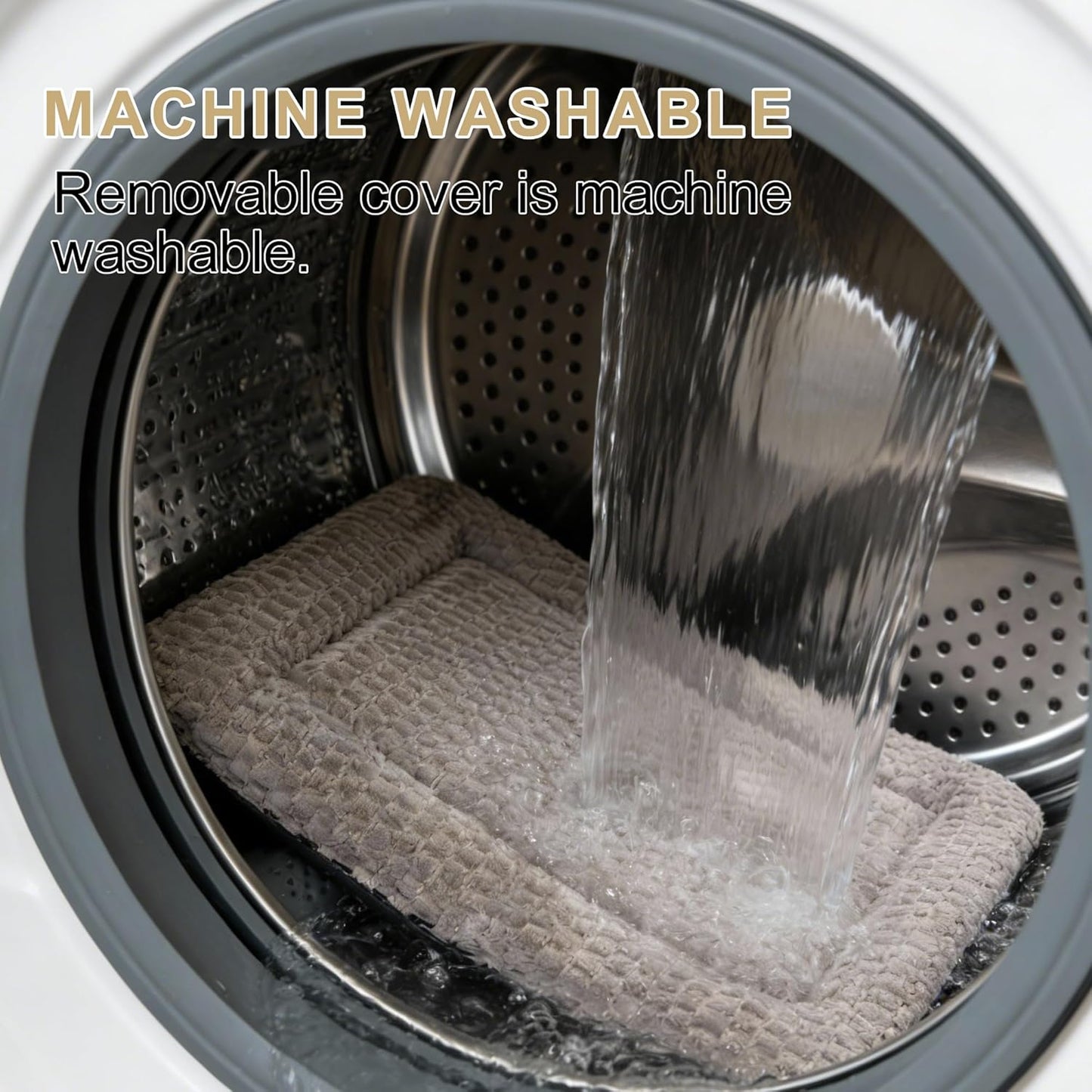 Dog Bed Mat – Soft & Comfortable Dog Kennel Pad for Crate – Durable Crate Bed & Mat for Dogs & Cats (Light Gray, XS(18"*14"*1.5"))