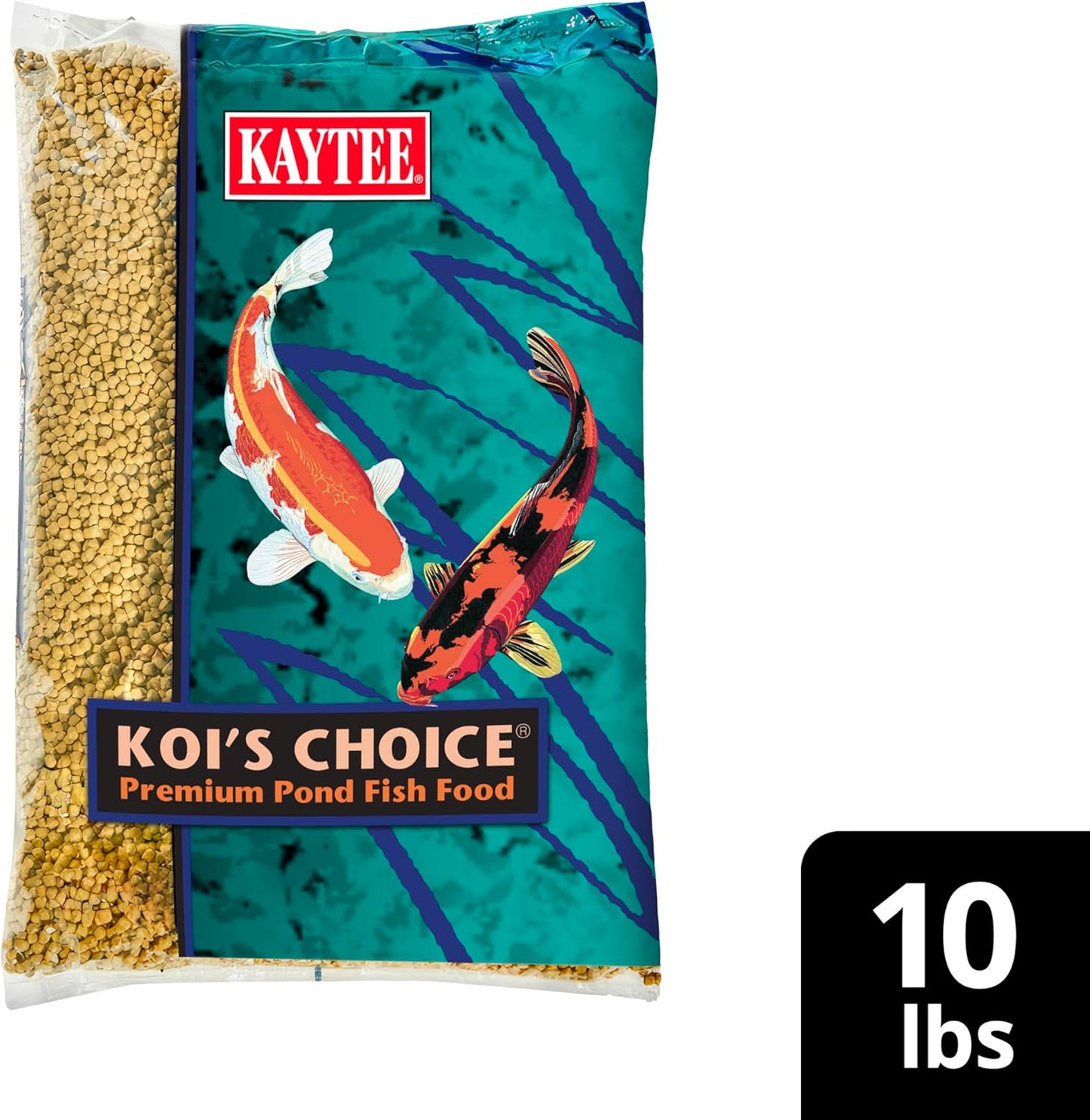 Kaytee Koi’s Choice Koi Floating Fish Food, For Koi, Goldfish and Pond Fish, 10 pounds