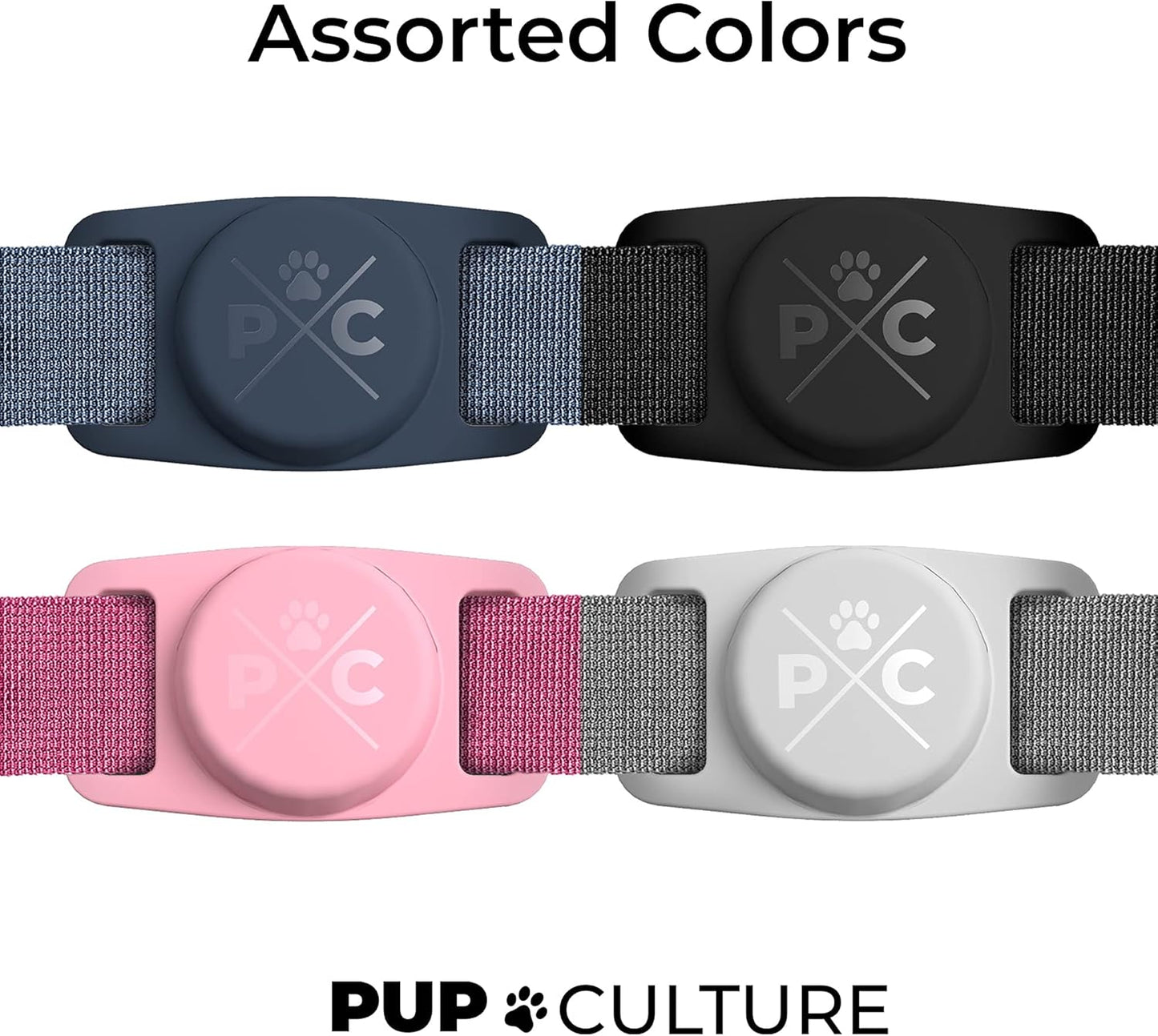 Pup Culture AirTag Dog Collar | Durable & Protective Dog AirTag Holder - Track Your Pet Using Apple AirTag Technology - Dog Collar AirTag Holder -for Dogs and Cats