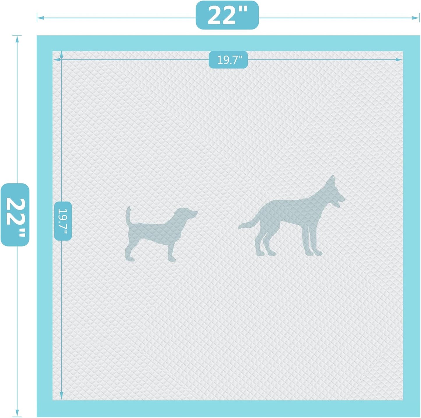 Pet Training and Puppy Pads Pee Pads for Dogs 22"x22" Super Absorbent & Leak-Proof