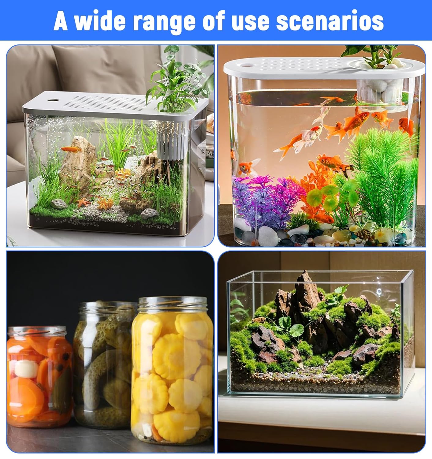 6PCS Fish Tank Thermometer Stick On, High Accuracy Adhesive Temperature Strips, Stick on Thermometer for Aquarium Fermenting Brewing Wine Beer Fahrenheit Celsius