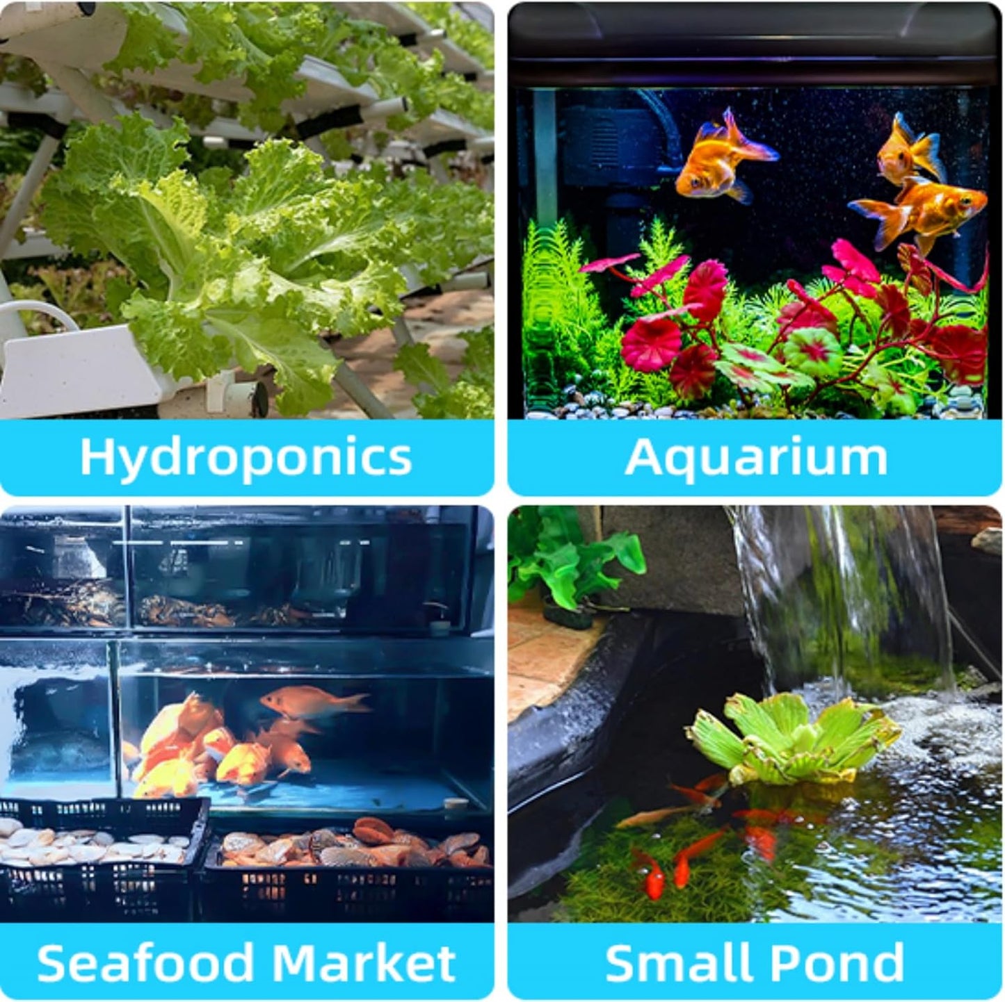 AQUANEAT Air Stone Disc, 4 Packs, Aerator Bubble Diffuser, Air Pump Accessories for Hydroponics, Aquarium Fish Tank, Ponds, DWC Reservoirs and Circulation System (4.8 inch)