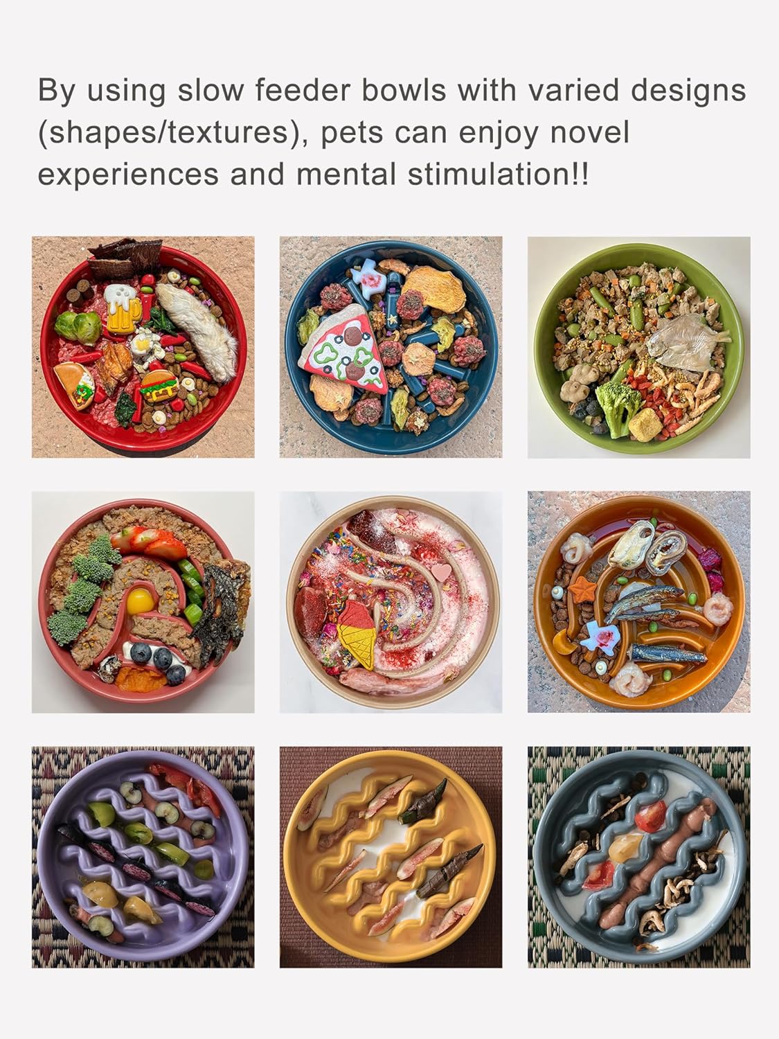 Ceramic Maze Dog Slow Feeder with Non-Slip Silicone Rim – Heavy-Duty Stoneware Bowl with Puzzle Pattern for Bloating & Obesity Prevention (Apricot-S)