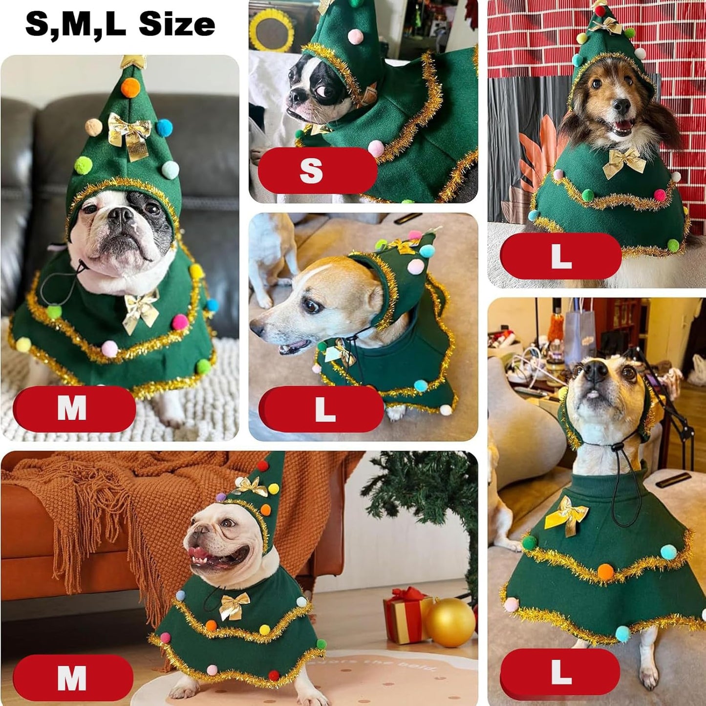 Christmas Pet Outfit,Custom Fit Holiday Clothes for Dogs & Cats,Soft, Comfortable & Festive Apparel,Perfect for Holiday Photos & Parties– Size M fits Pets Weighing 5–8lbs