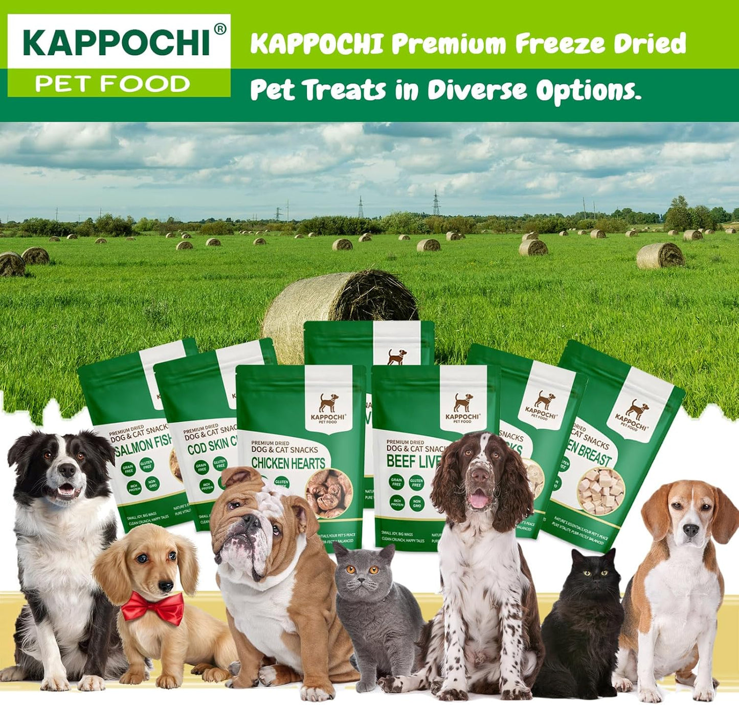 Freeze Dried Cod Skin Cube Dog Treats, Cat Treats, Rich in Omega-3, 3.5 Ounce (100.0g), Single Ingredient, High Protein Chew Snacks, Natural & Raw, No Additives, Grain Free, Gluten Free