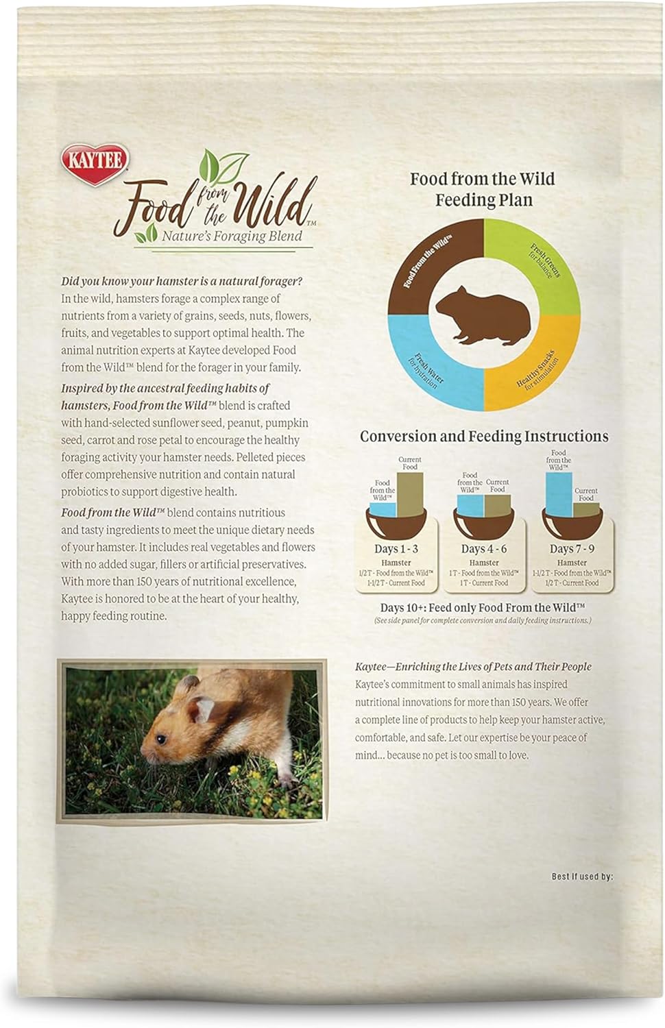 Kaytee Food from The Wild Natural Pet Hamster Food, 2 Pound