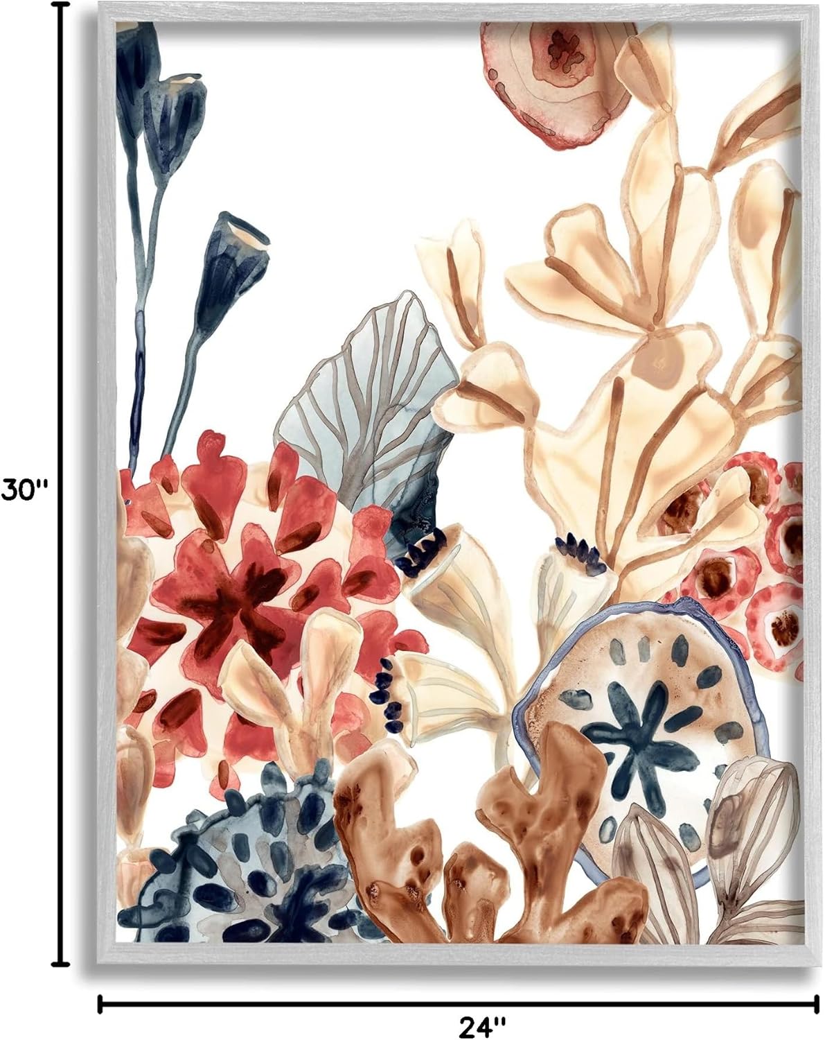 Stupell Industries Aquatic Plant Life Assortment Coral Kelp Sand Dollars