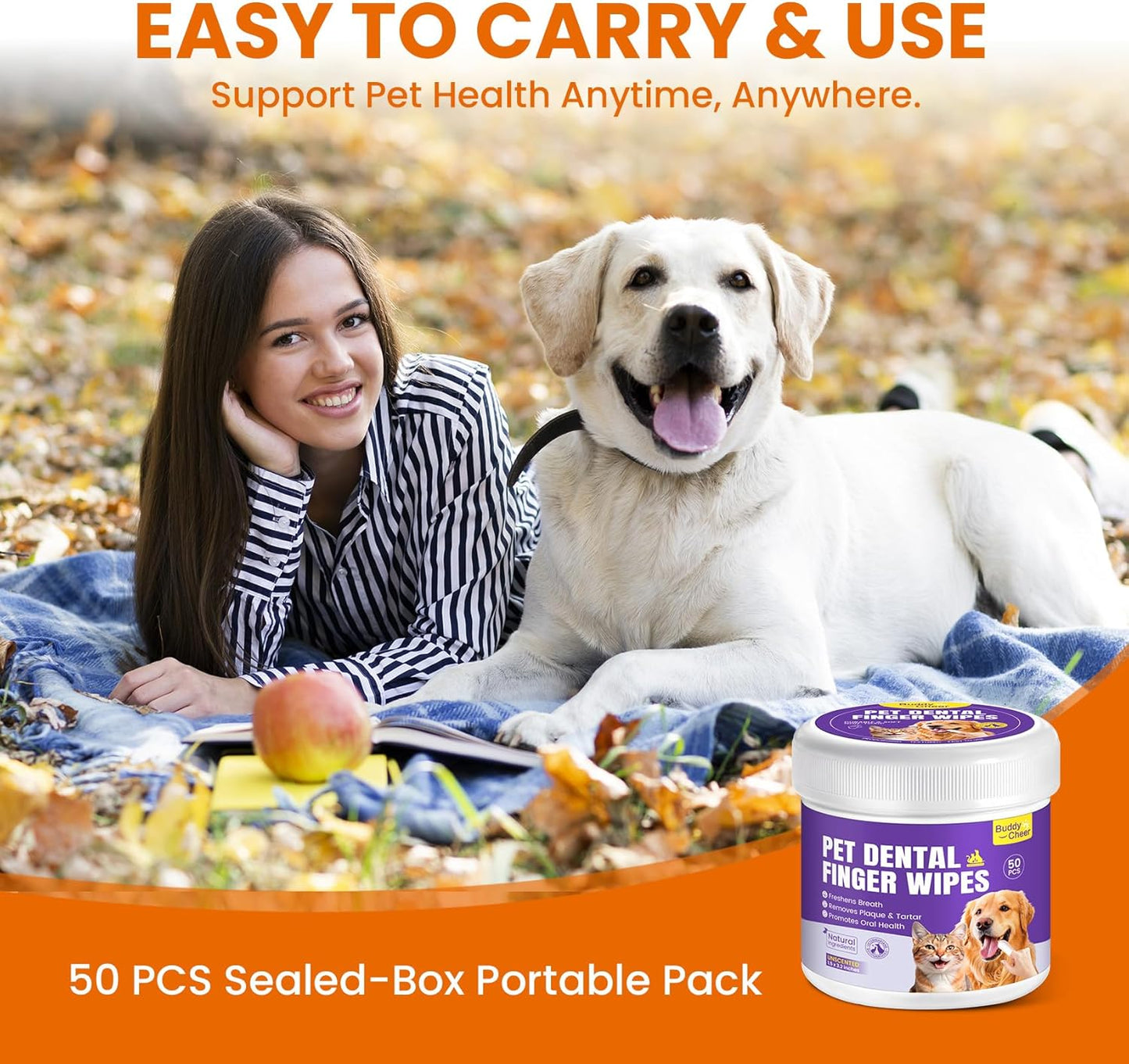 Pet Wipes (50 pcs) - Effective Oral Care for Pets