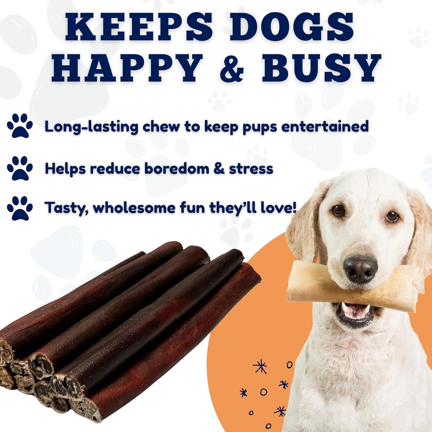 Amazing Dog Treats 6 Inch Collagen Stick - (50 Count)- Collagen Sticks for Dogs - No Hide Dog Bones