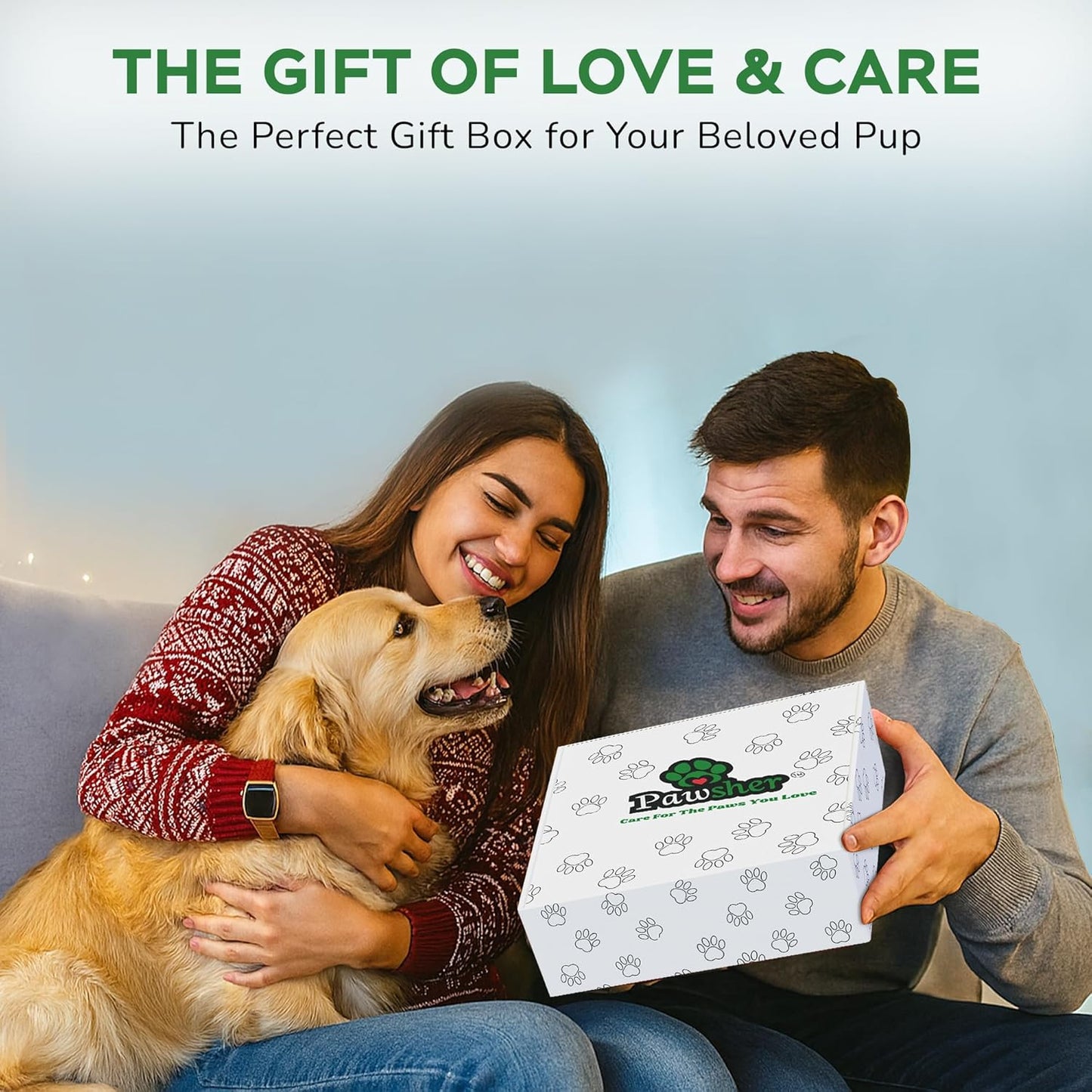 Dog Essentials Starter Kit - Dog Lovers Gift Box with Pet Wipes, Paw Balm, Dental Teeth Cleaning Wipes and Poop Bags Set - Complete Dog Care for Travel & Camping