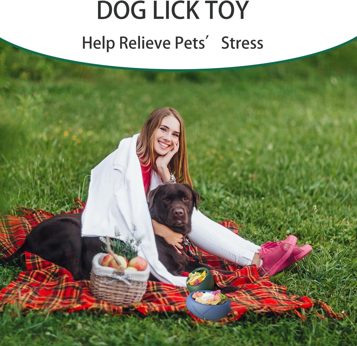 Dog Enrichment Treat Toy, Interactive Freeze Lick Puzzle Feeder, Wobbly Boredom Toy for Dogs, Silicone Treat Dispensing Chew Toy (Orange, M)